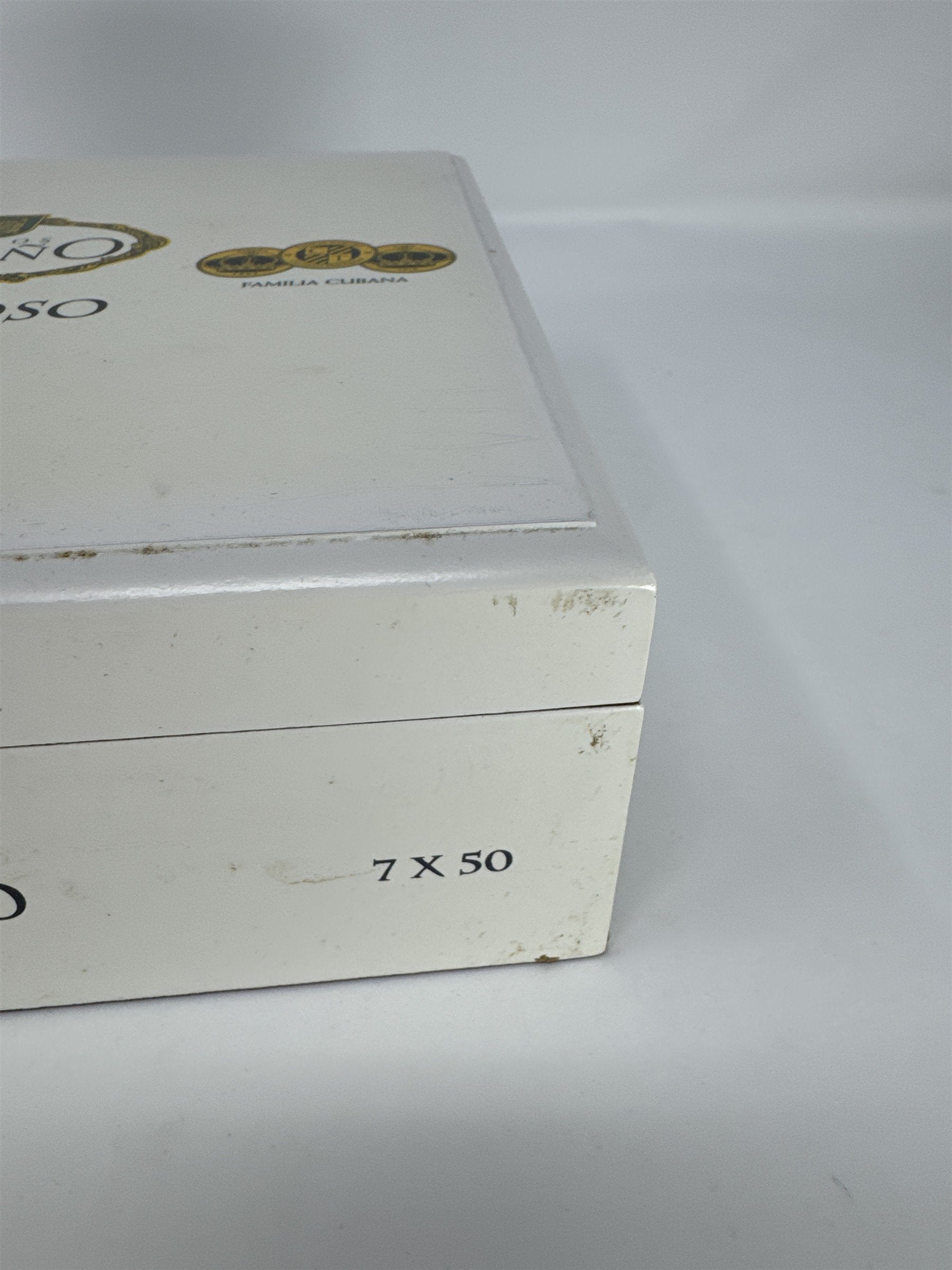 Carlos Torano Virtuoso Maestro Empty Cigar Box White Wood Lacquer Storage Craft