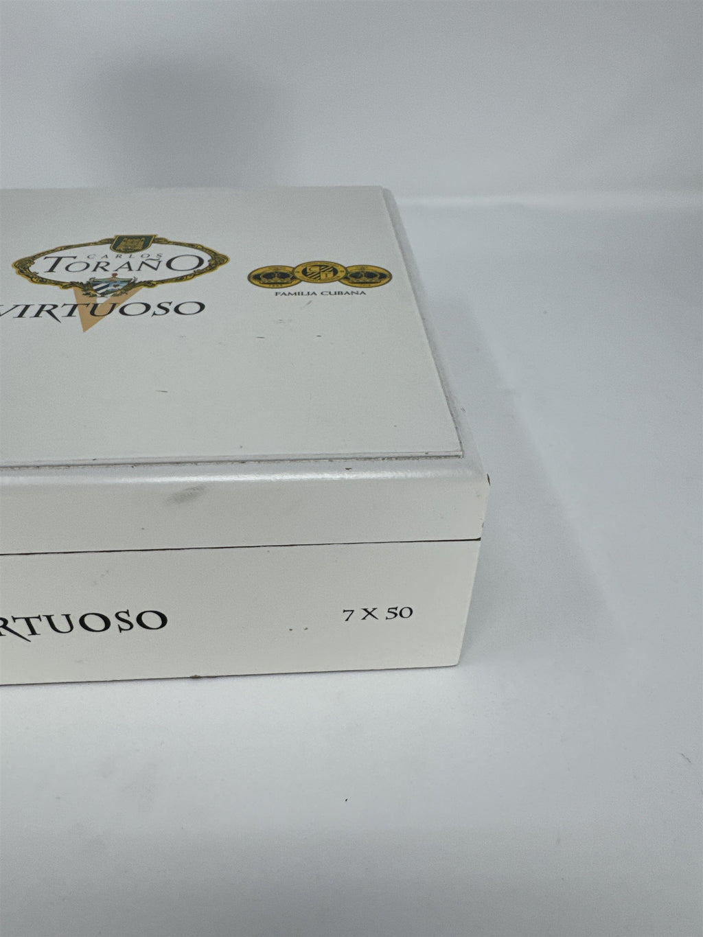 Carlos Torano Virtuoso Empty Wood Cigar Box Maestro White Hand Made Honduras