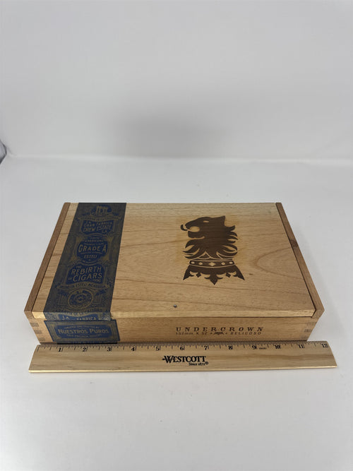 Drew Estate Undercrown Belicoso Empty Wood Cigar Box Lion Logo Storage Craft