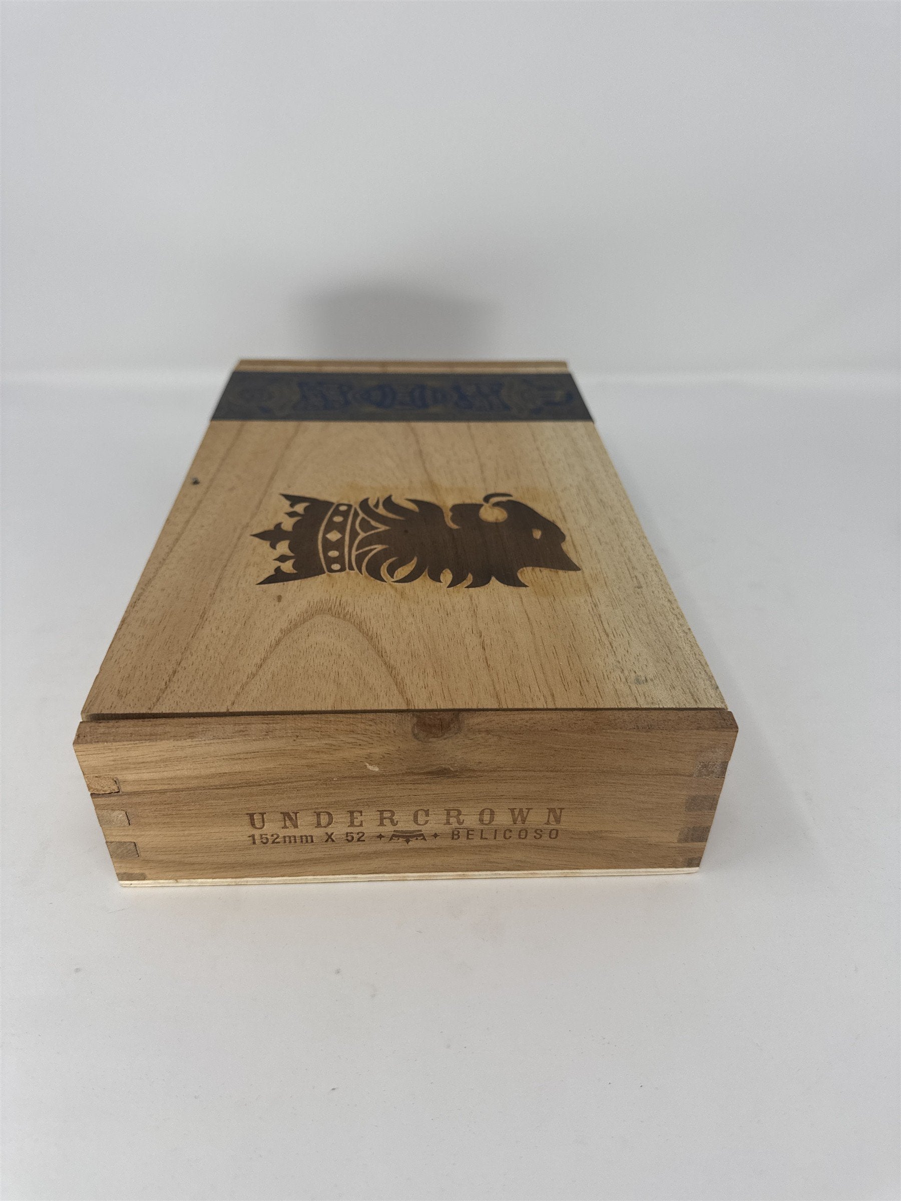 Drew Estate Undercrown Belicoso Empty Wood Cigar Box Lion Logo Storage Craft