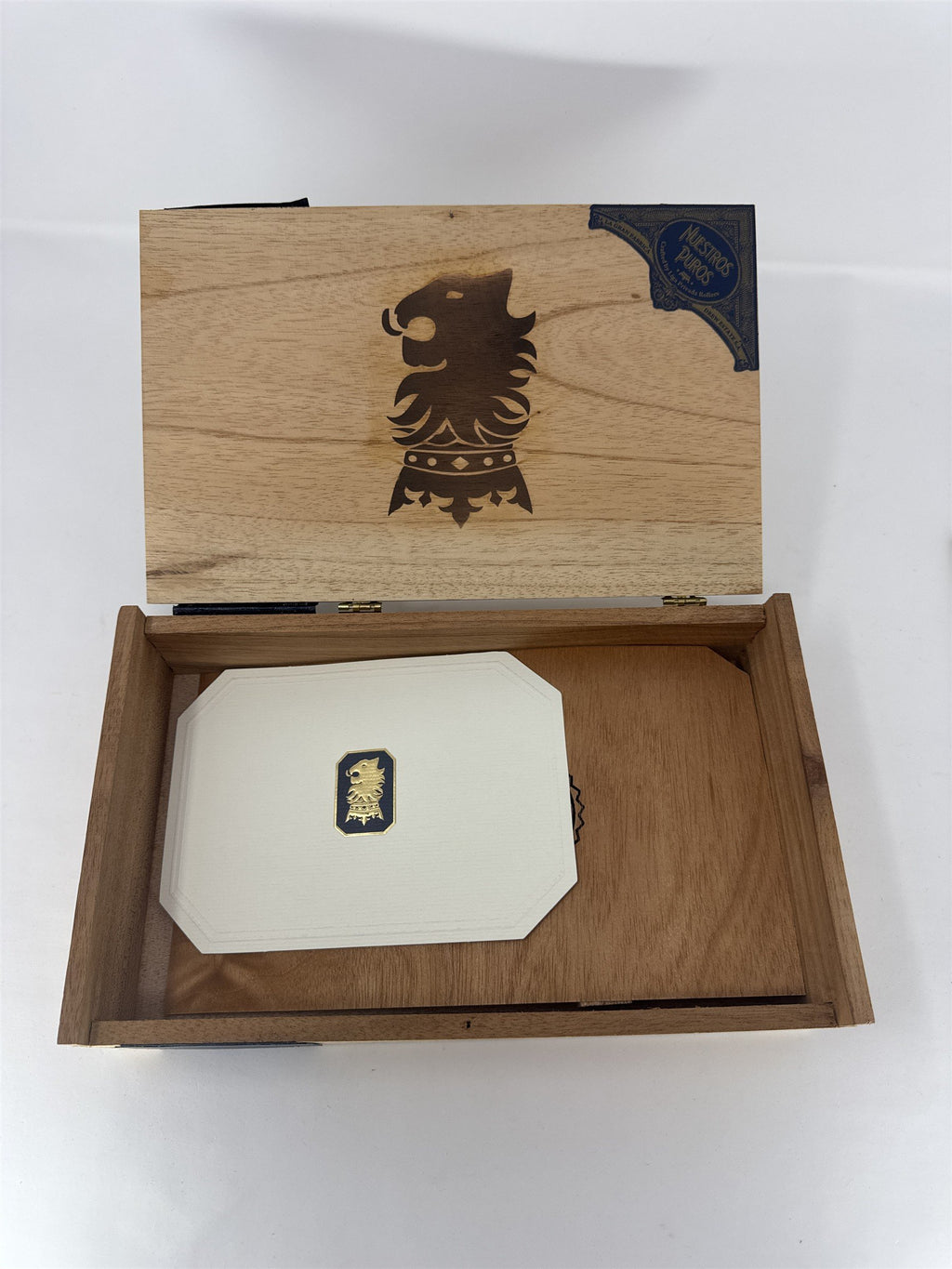 Drew Estate Undercrown Belicoso Empty Wood Cigar Box Lion Logo Storage Craft