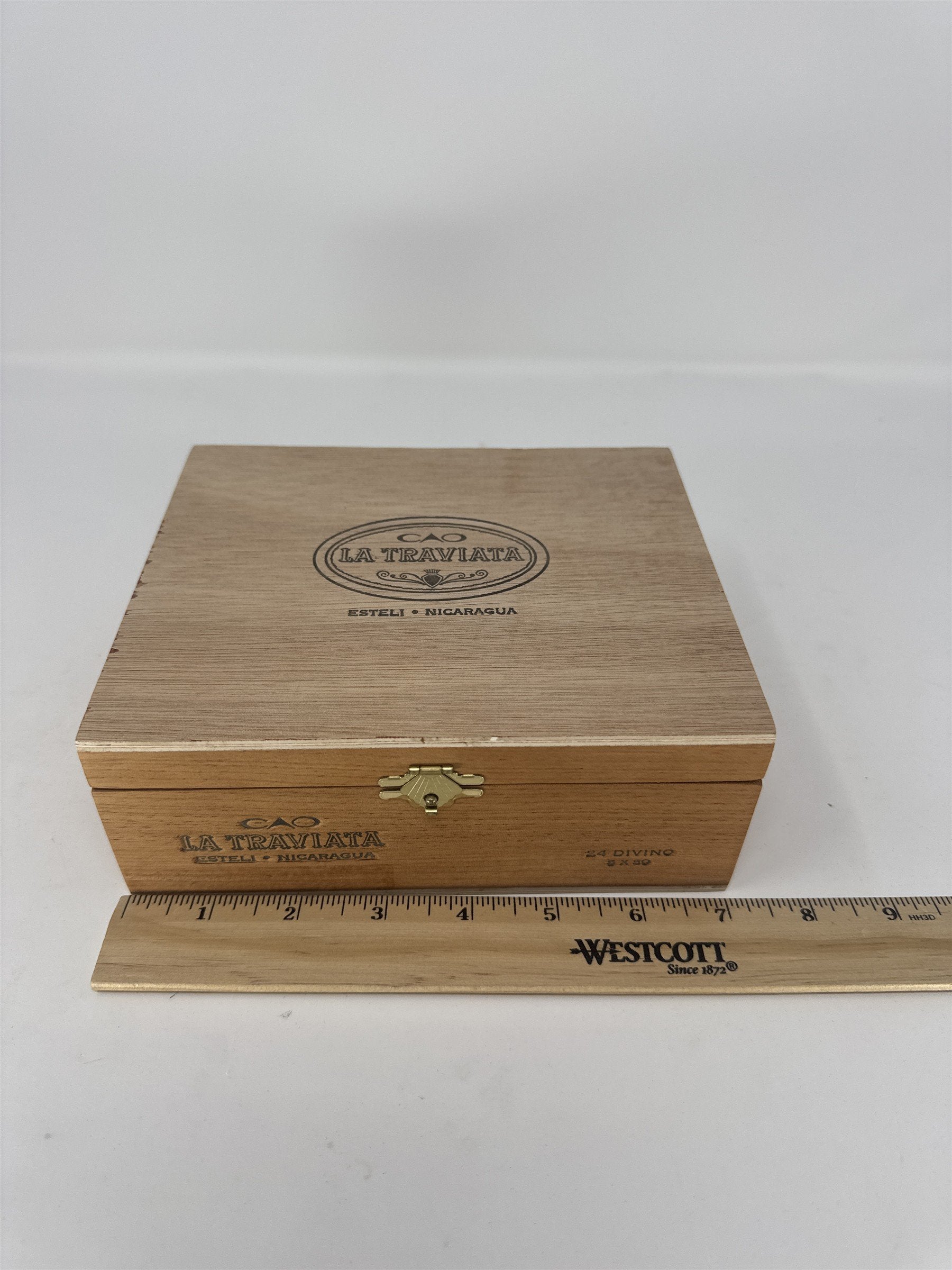 CAO La Traviata Divino Empty Wood Cigar Box 93 Rated Storage Case Decor Craft