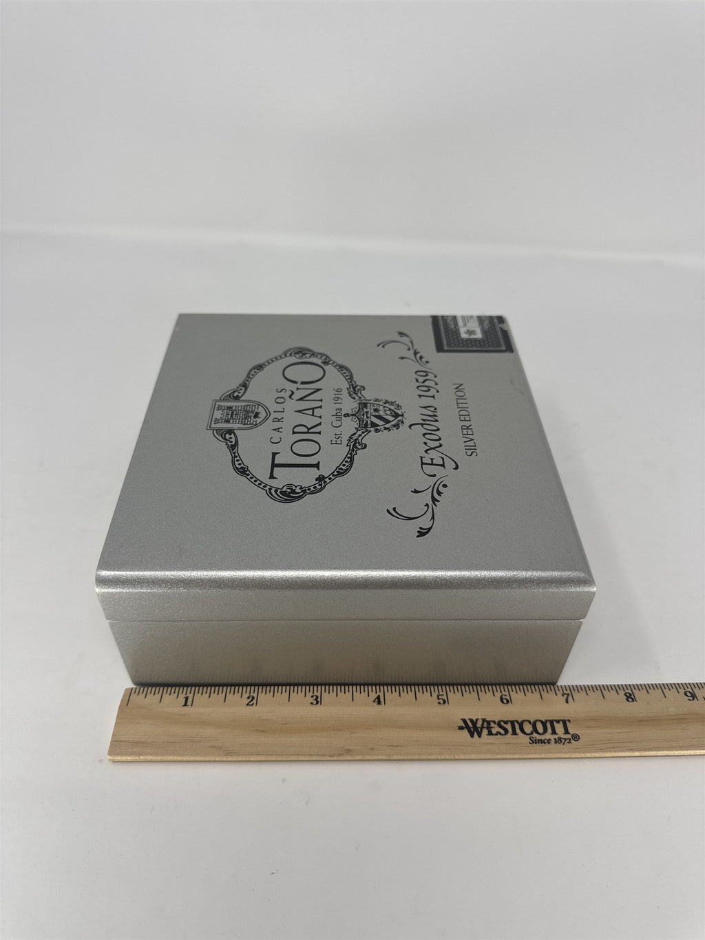 Carlos Torano Exodus 1959 Silver Edition Empty Cigar Box Wood Rated 92 Craft