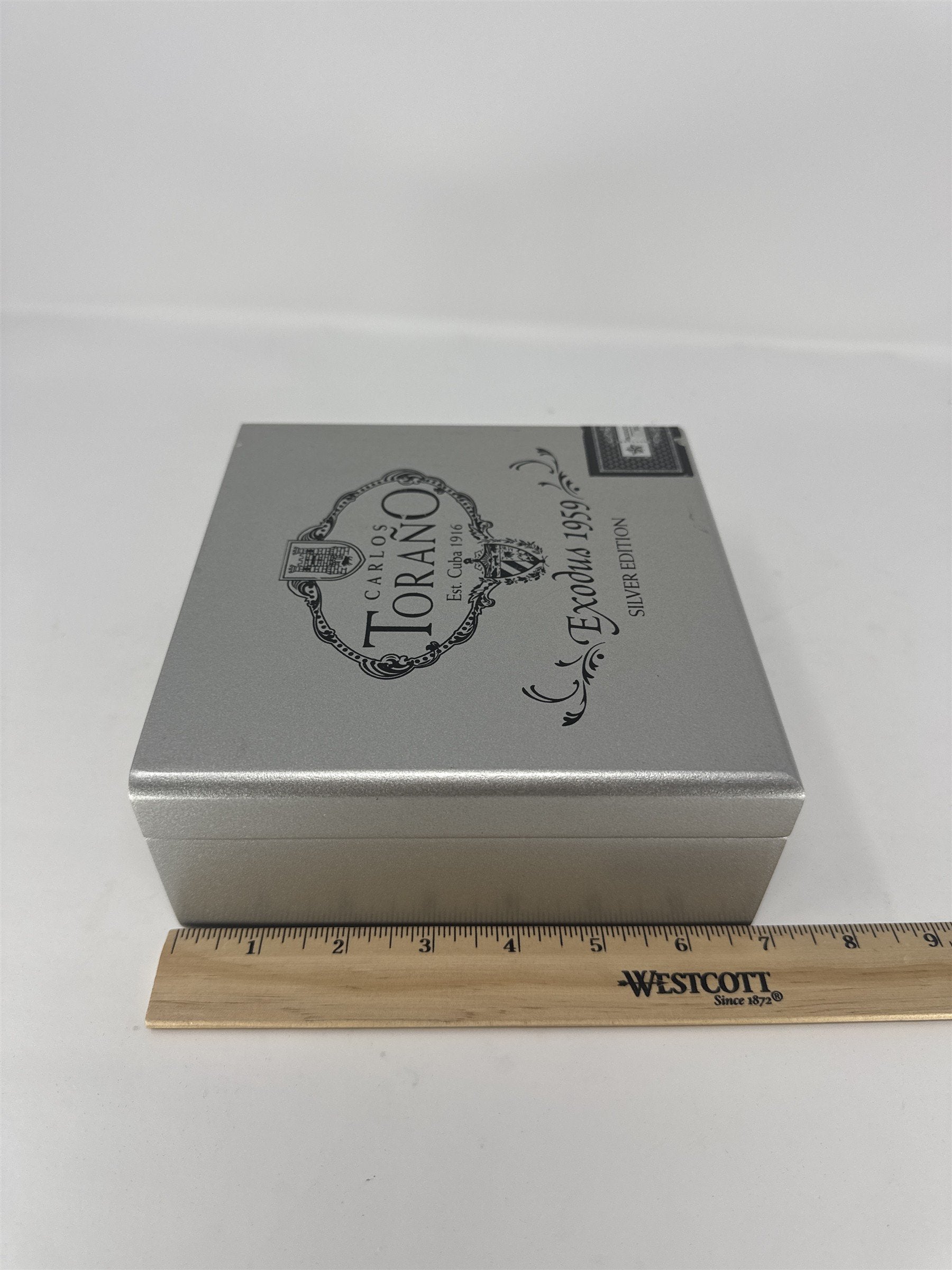 Carlos Torano Exodus 1959 Silver Edition Empty Cigar Box Wood Rated 92 Craft