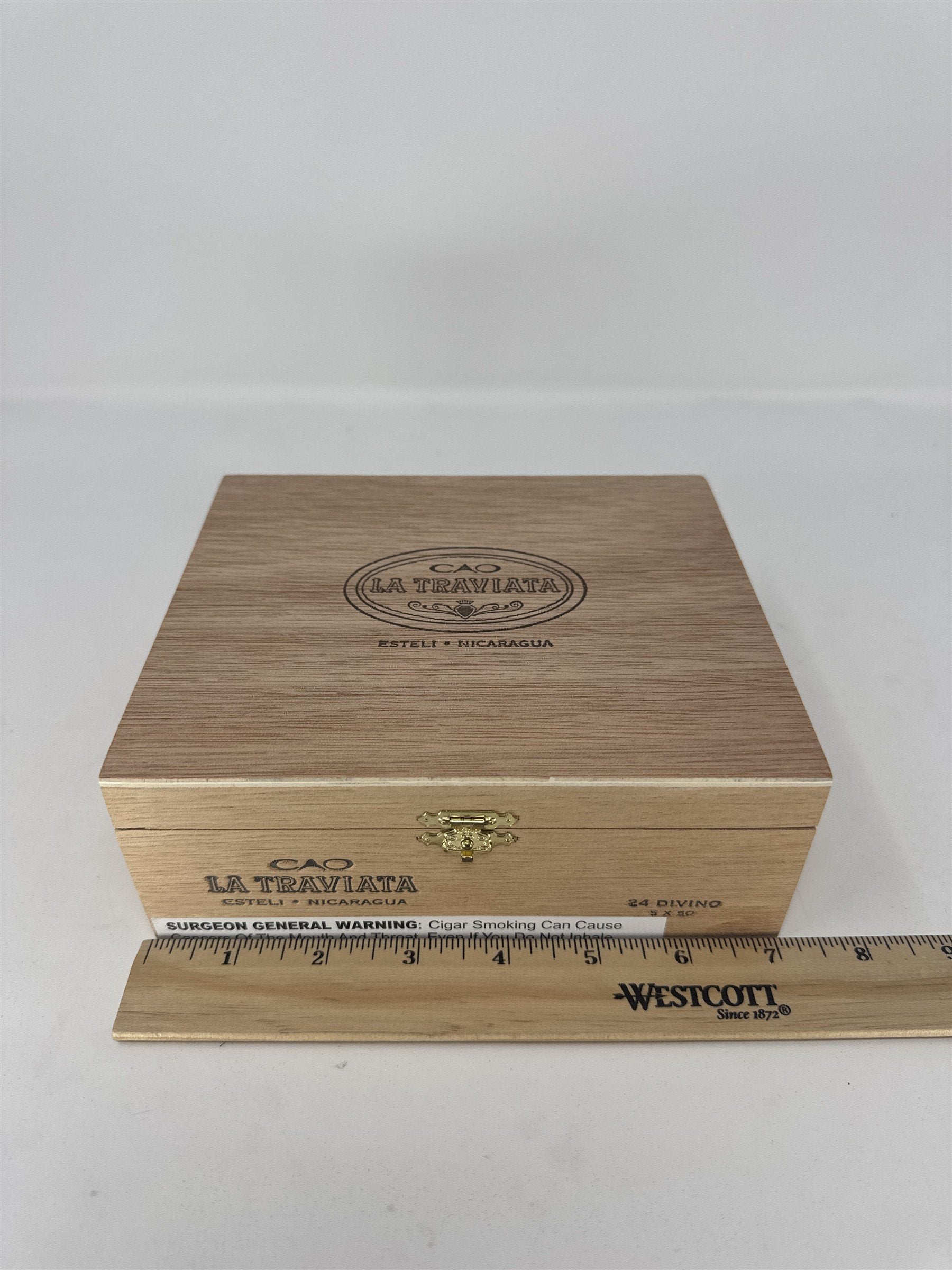 CAO La Traviata Divino Empty Wood Cigar Box 93 Rated Storage Case Decor Craft