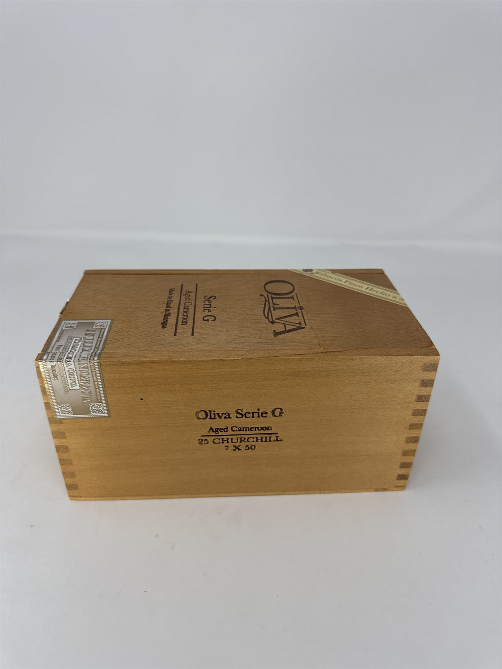 Oliva Serie G Aged Cameroon Churchill Empty Wood Cigar Box Storage Decor Craft