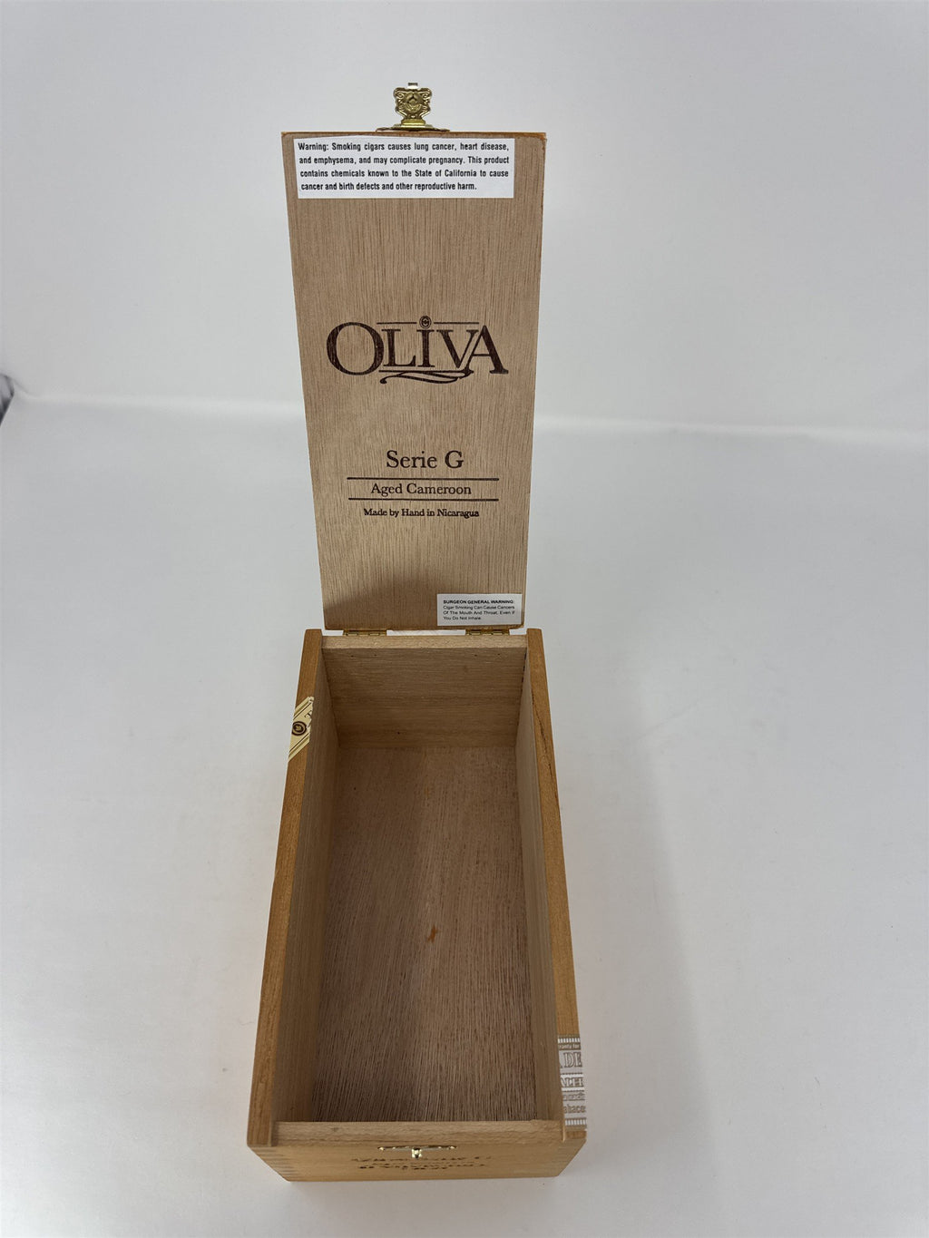 Oliva Serie G Aged Cameroon Churchill Empty Wood Cigar Box Storage Decor Craft