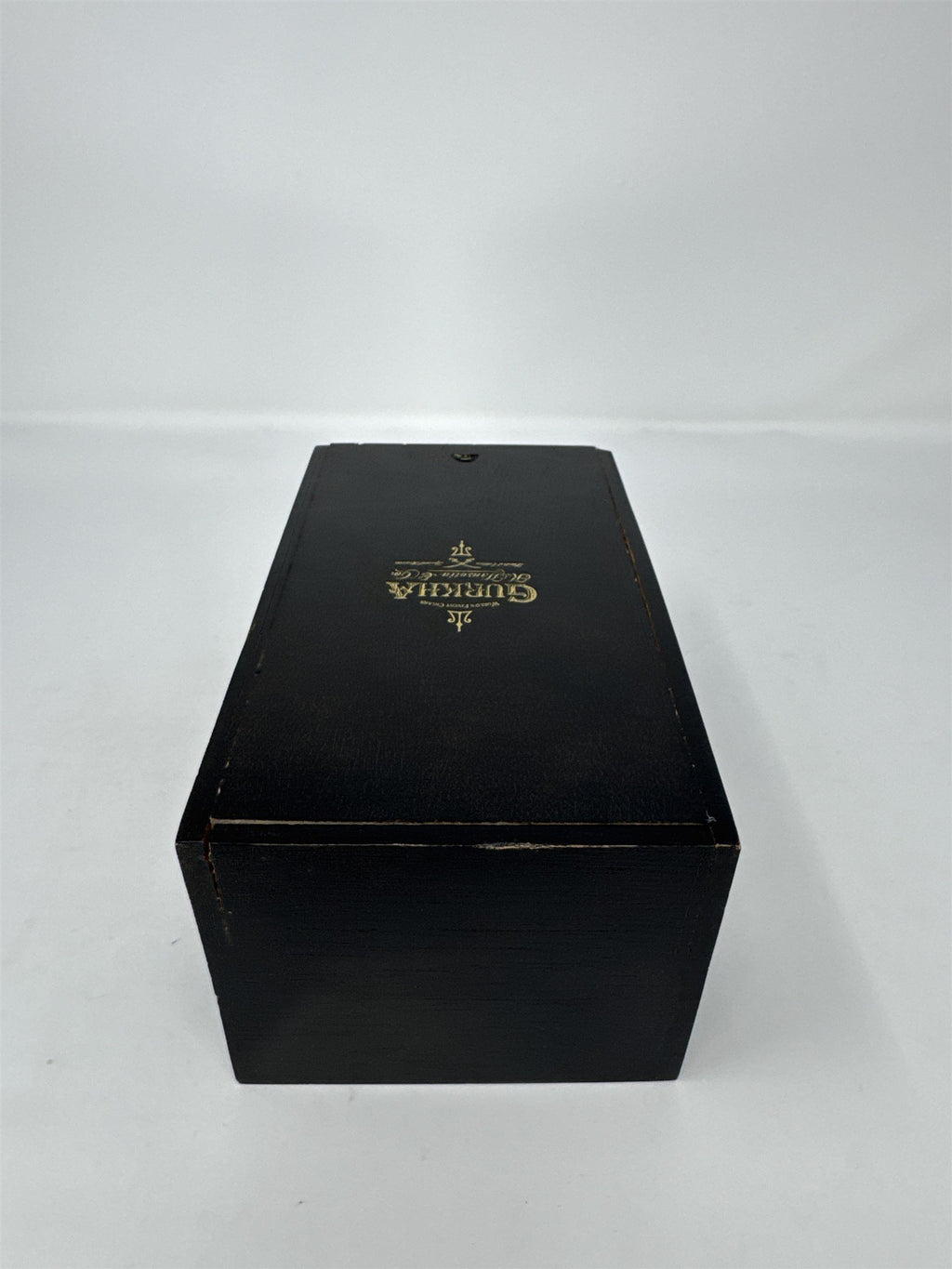 Gurkha Evil Churchill Empty Wooden Cigar Box Black Gold Stash Box Storage Craft