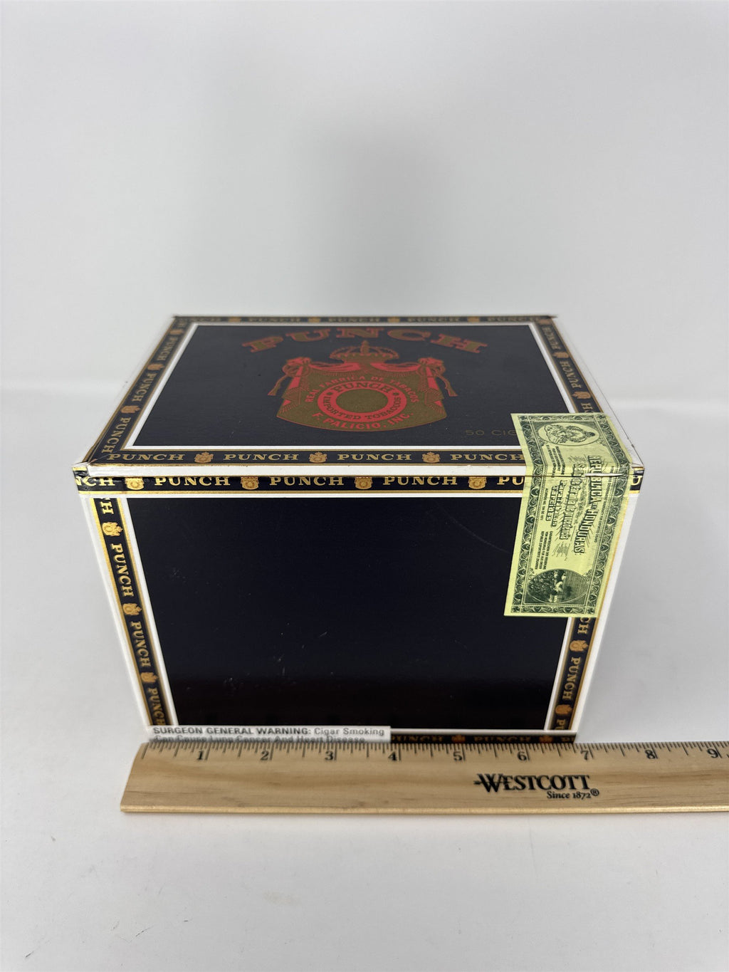Punch Rothschilds Maduro Empty Cigar Box Black Gold Storage Case Decor Craft