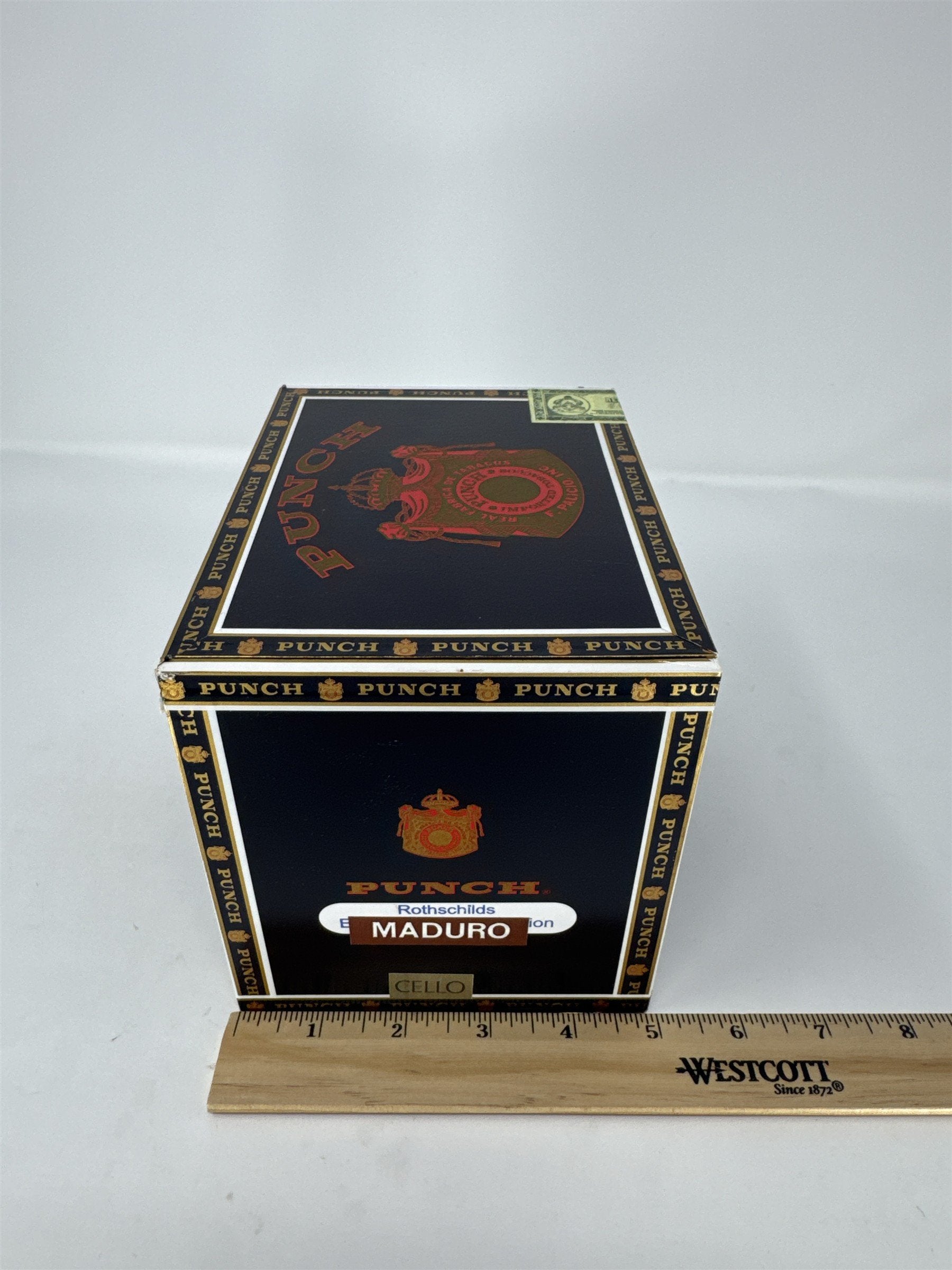 Punch Rothschilds Maduro Empty Cigar Box Black Gold Storage Case Decor Craft
