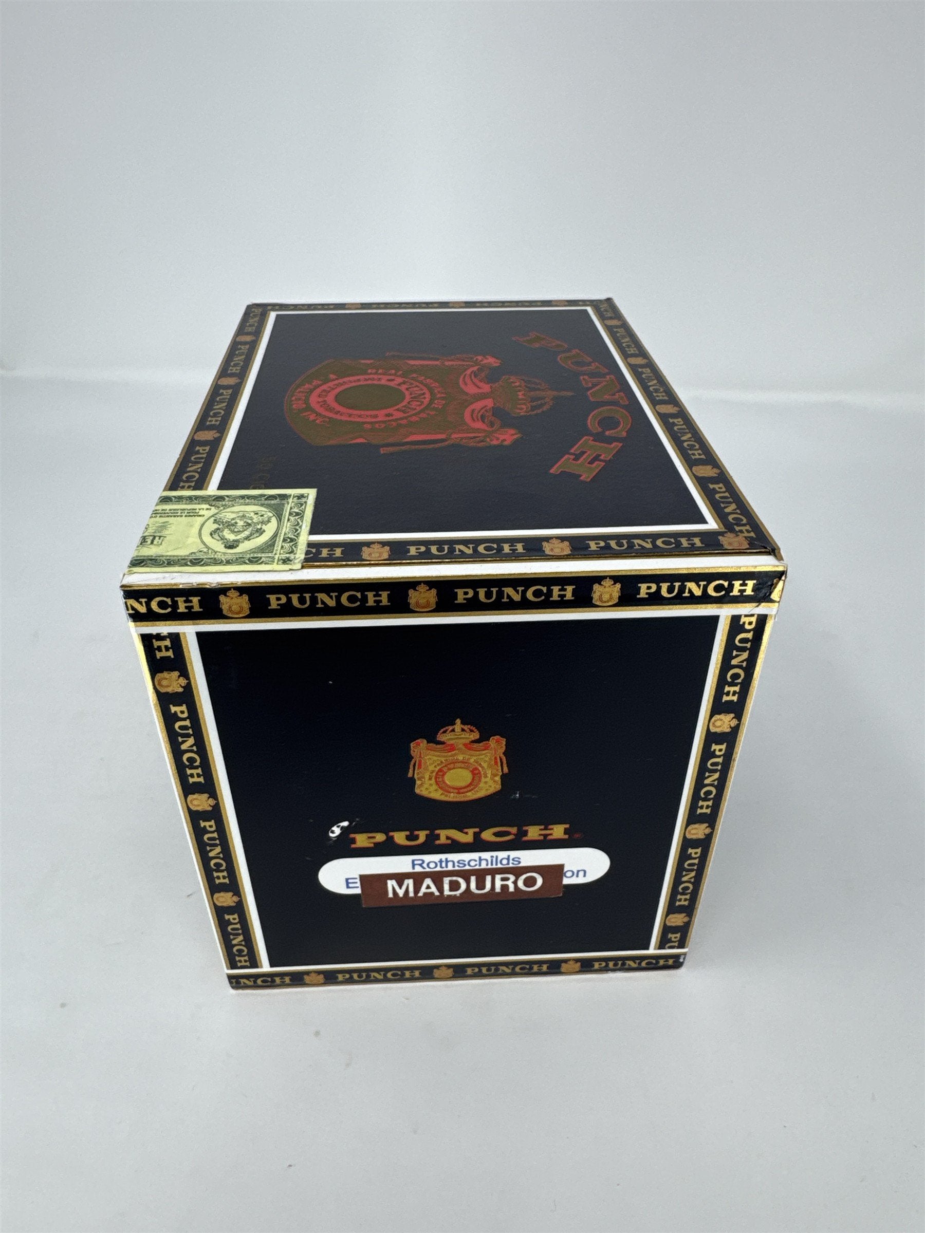 Punch Rothschilds Maduro Empty Cigar Box Black Gold Storage Case Decor Craft