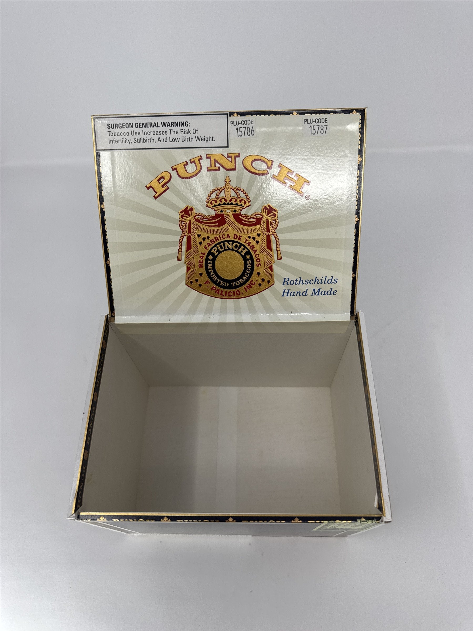 Punch Rothschilds Maduro Empty Cigar Box Black Gold Storage Case Decor Craft