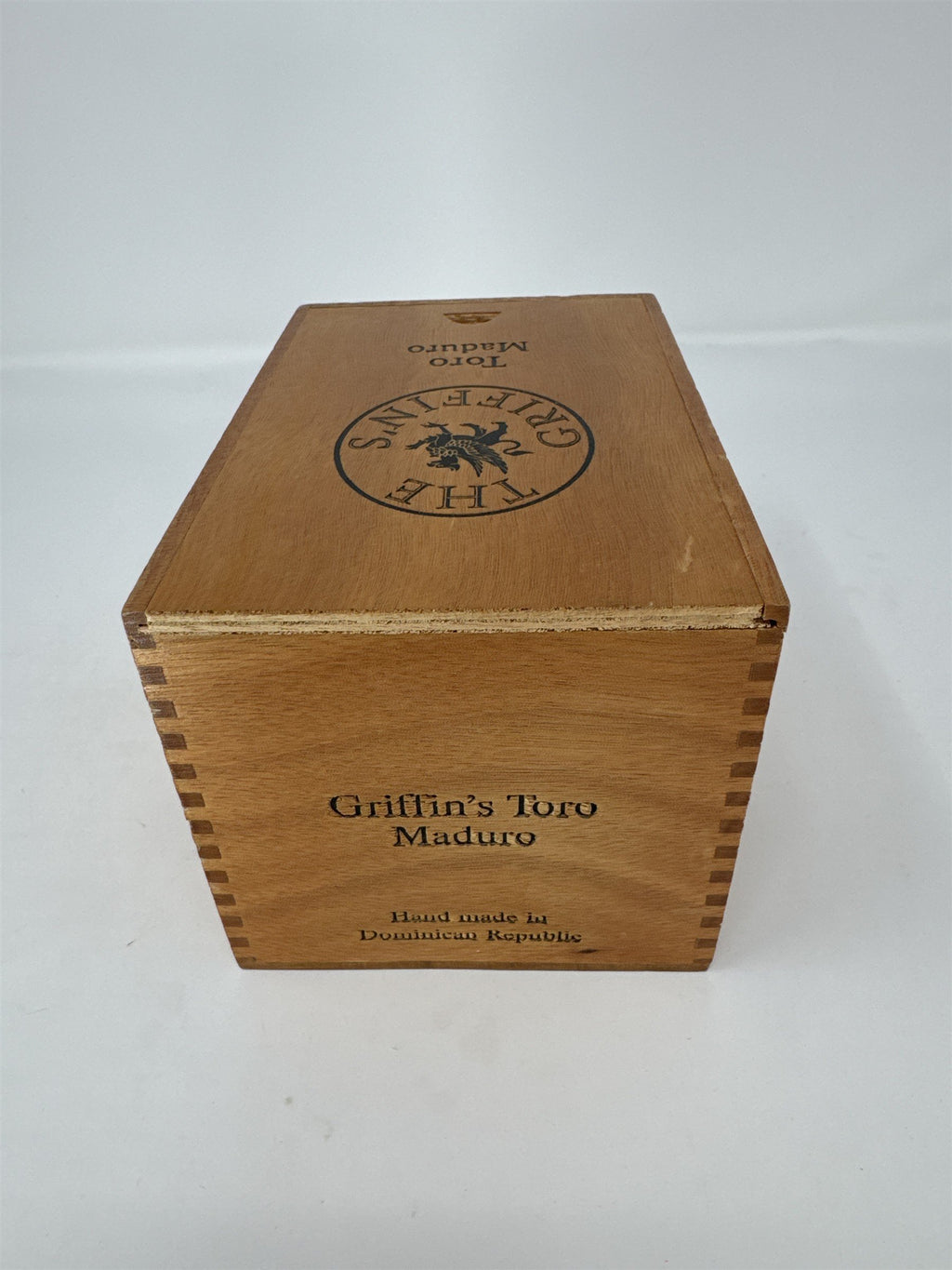 The Griffins Toro Maduro Empty Wood Cigar Box Slide Top Storage Craft Decor