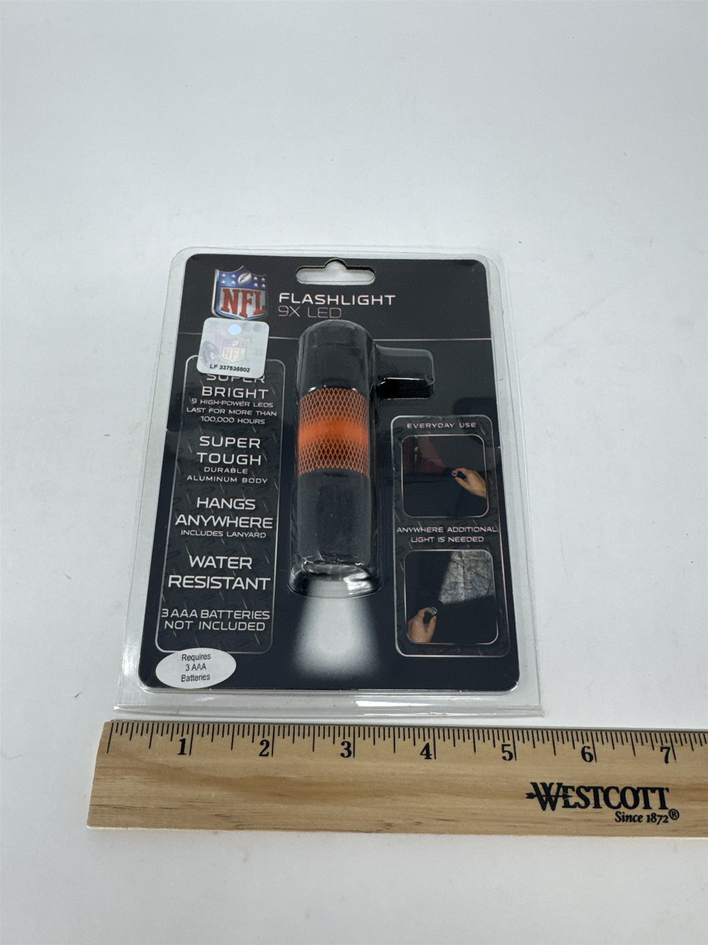 NFL Miami Dolphins LED Flashlight Team Promark Aluminum 9X LED Water Resistant