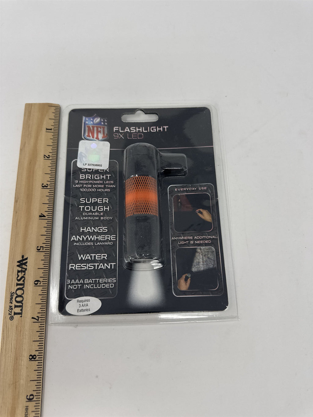 NFL Miami Dolphins LED Flashlight Team Promark Aluminum 9X LED Water Resistant