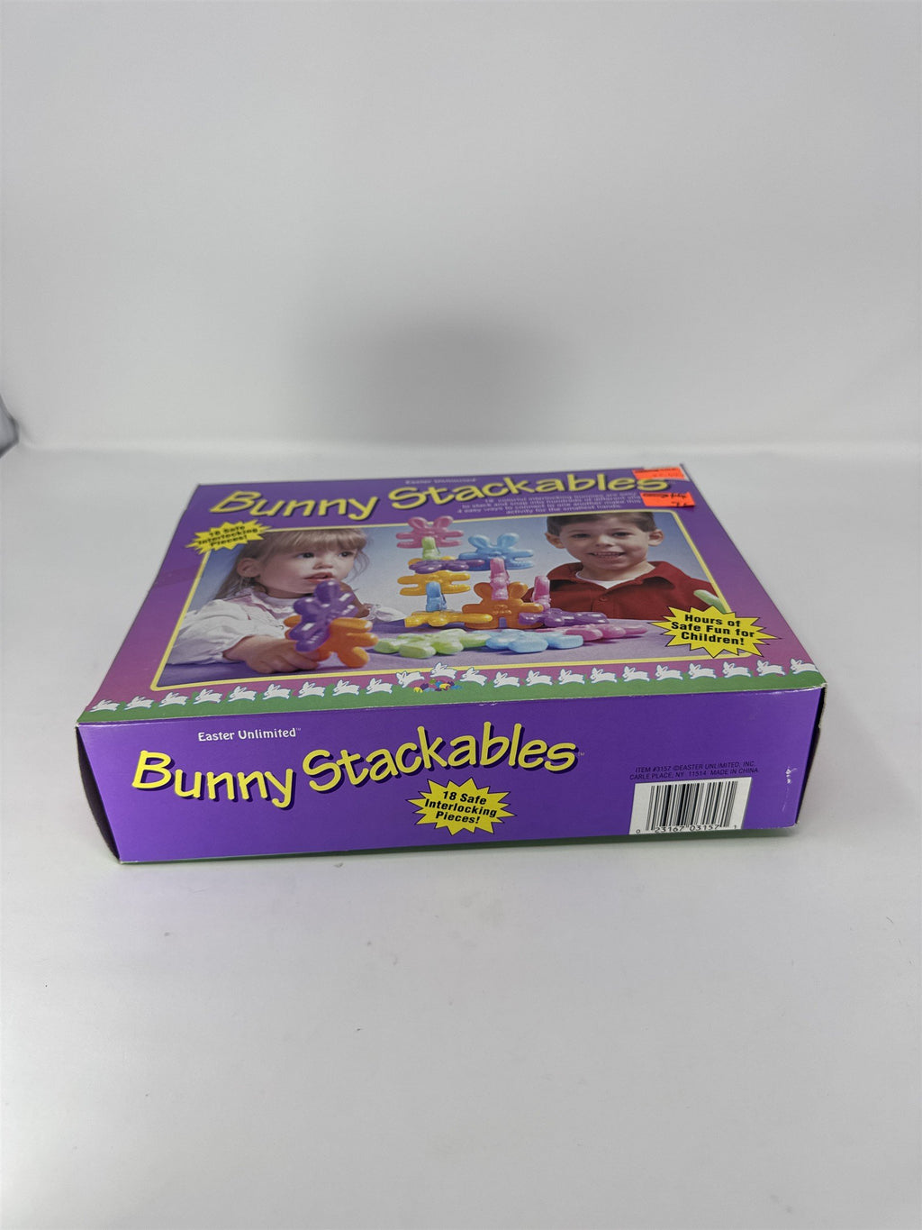 Vintage Easter Unlimited Bunny Stackables Childrens Toy 18 Interlocking Pieces