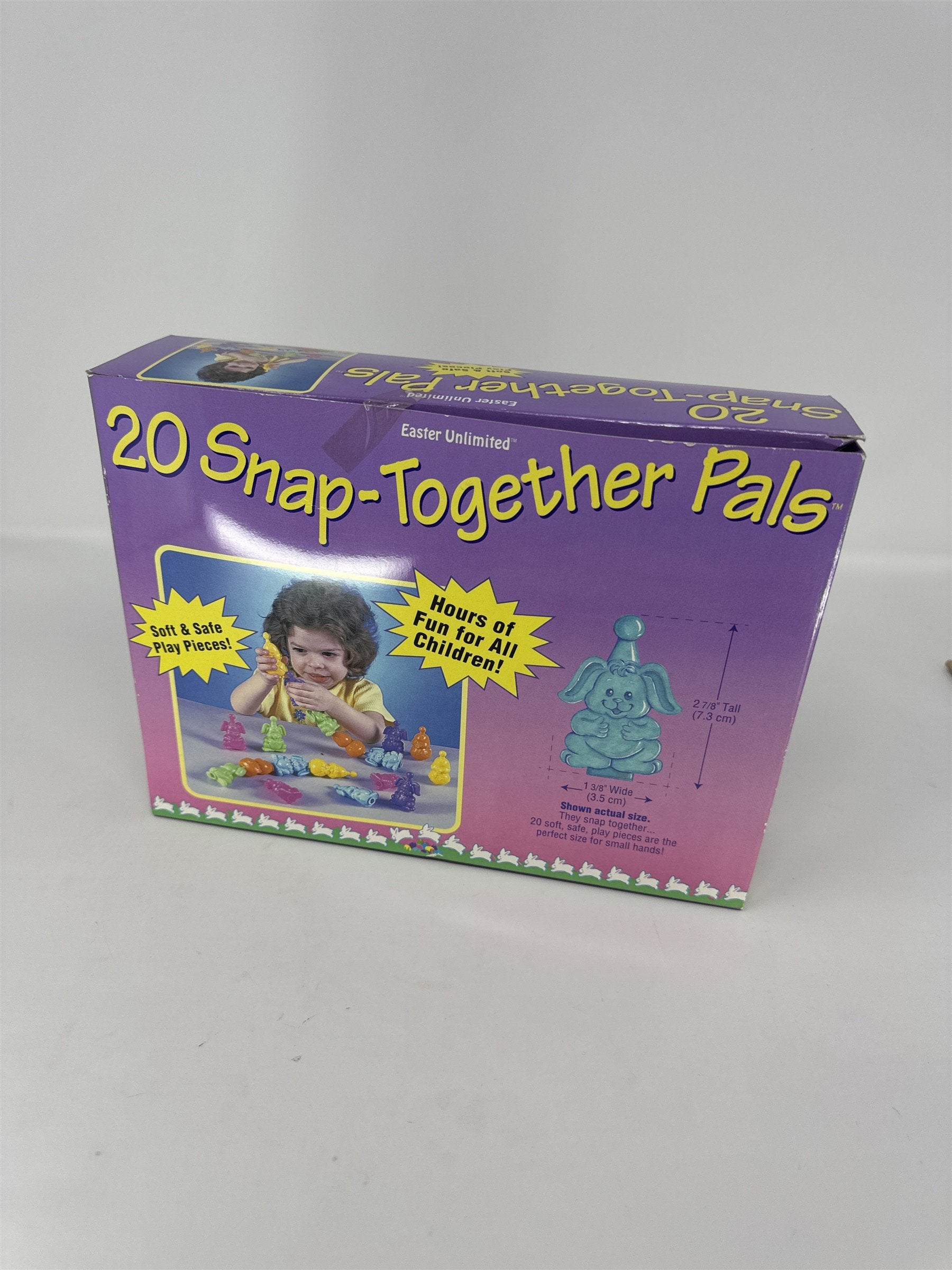 Vintage Easter Unlimited Snap Together Pals 20pc Bunnies Chicks Ducks Toy Kids