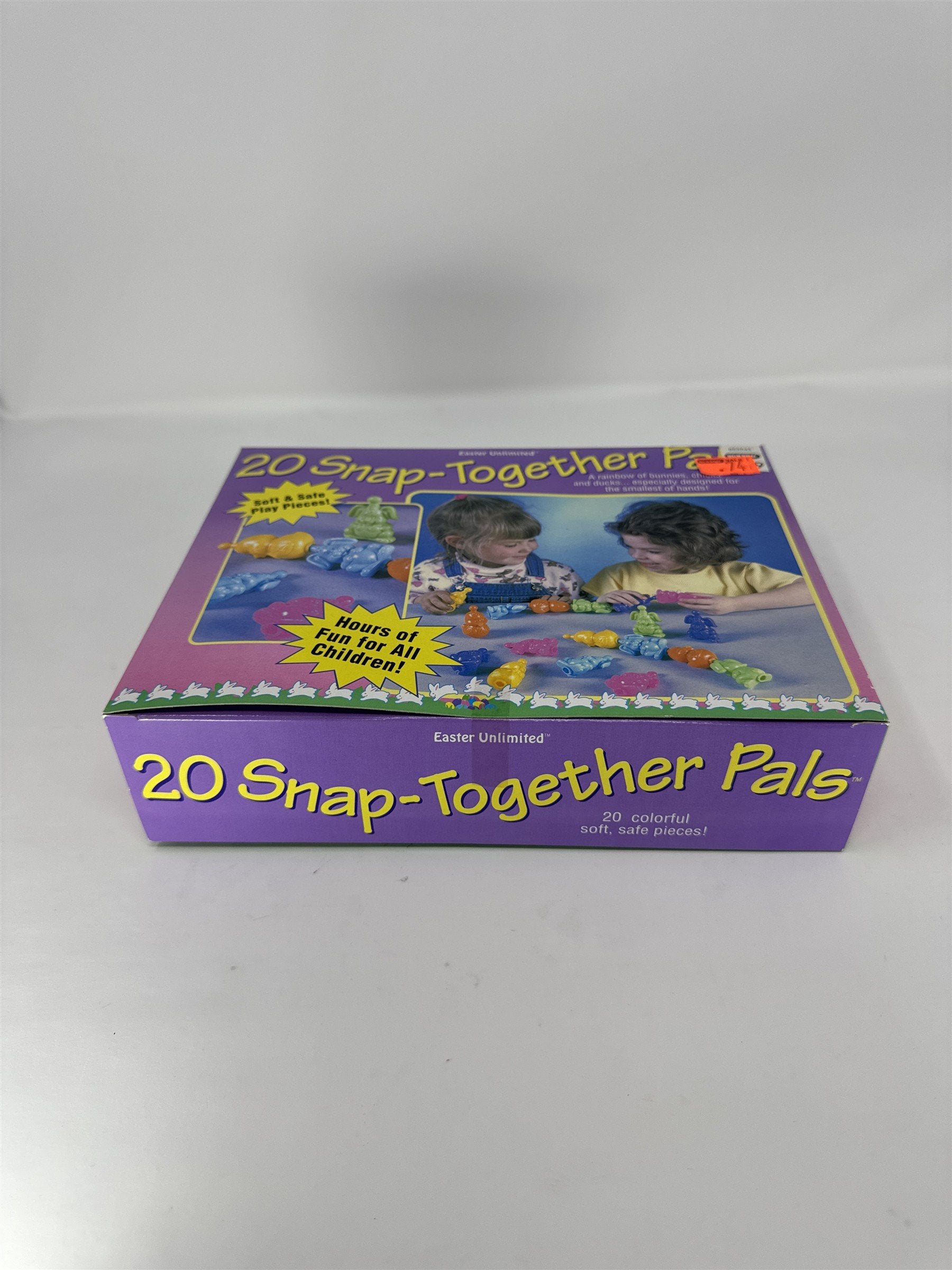 Vintage Easter Unlimited 20pc Snap Together Pals Bunnies Chicks Ducks Toy Kids