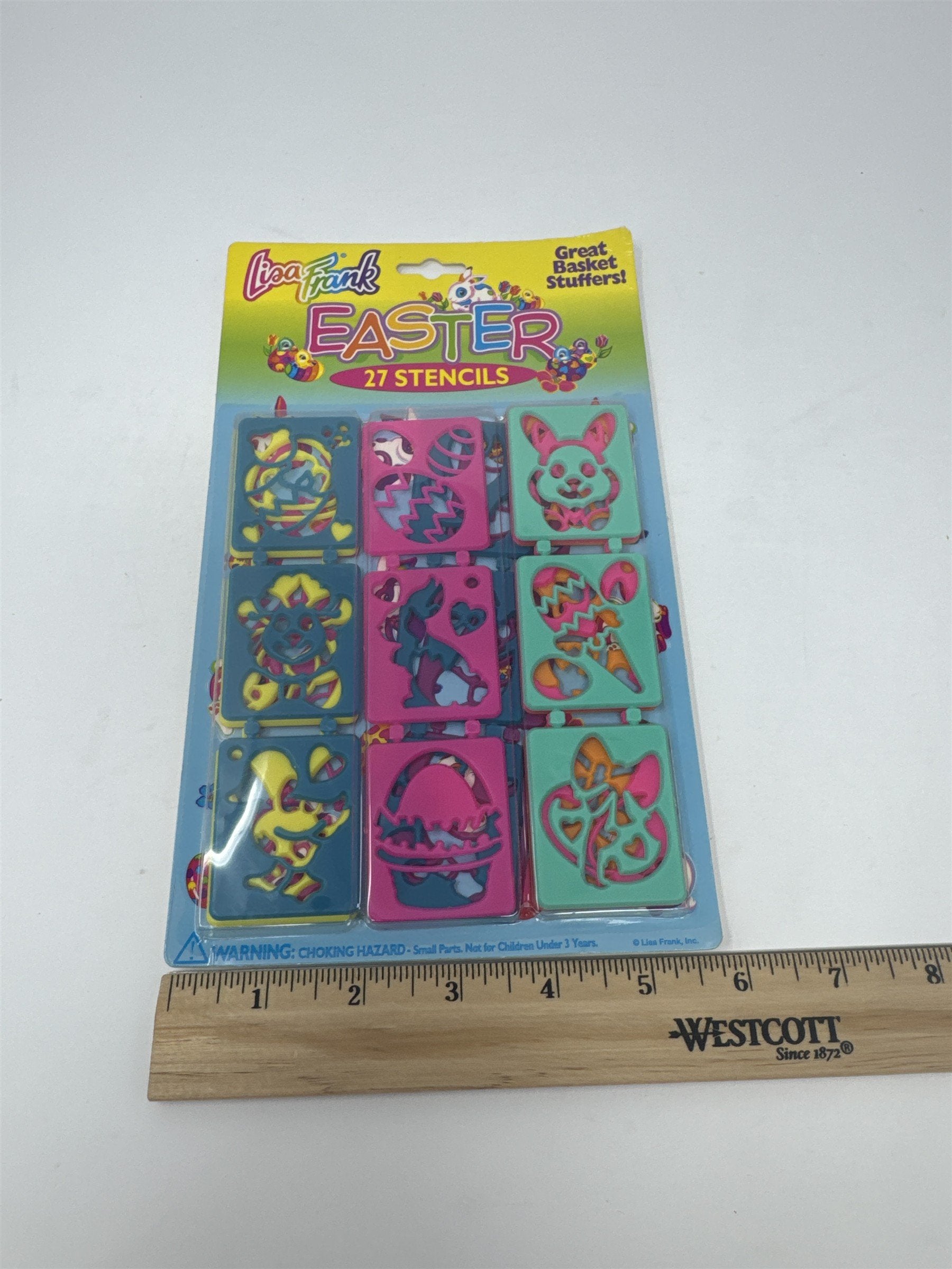 Vintage Lisa Frank Easter 27 Stencils P383 1990s New Sealed Basket Stuffers 90s