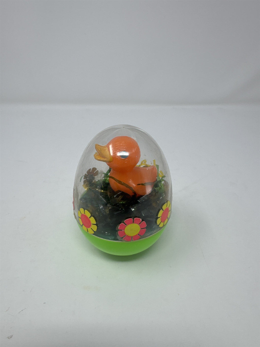Vintage Easter Unlimited Duck in Egg Diorama Hong Kong Plastic Retro Toy