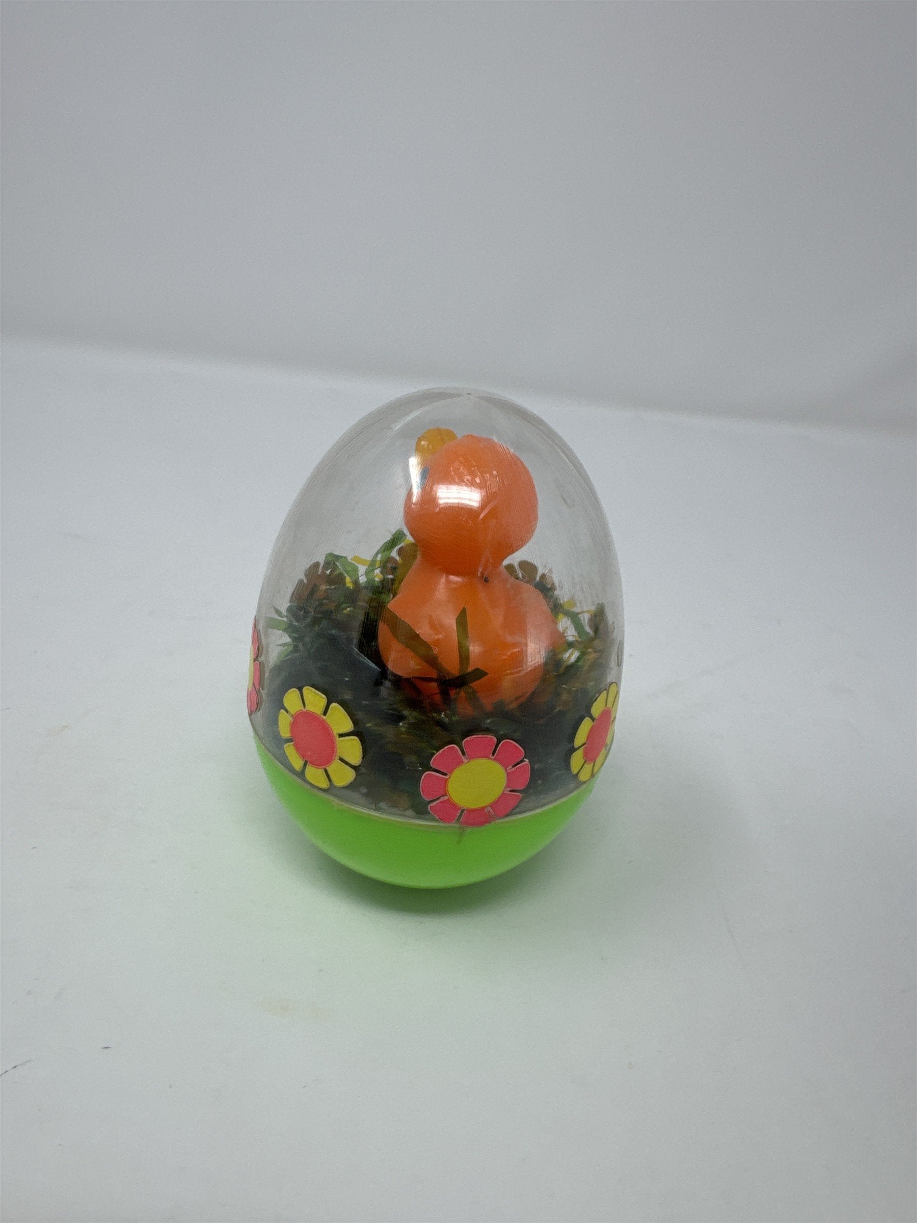 Vintage Easter Unlimited Duck in Egg Diorama Hong Kong Plastic Retro Toy