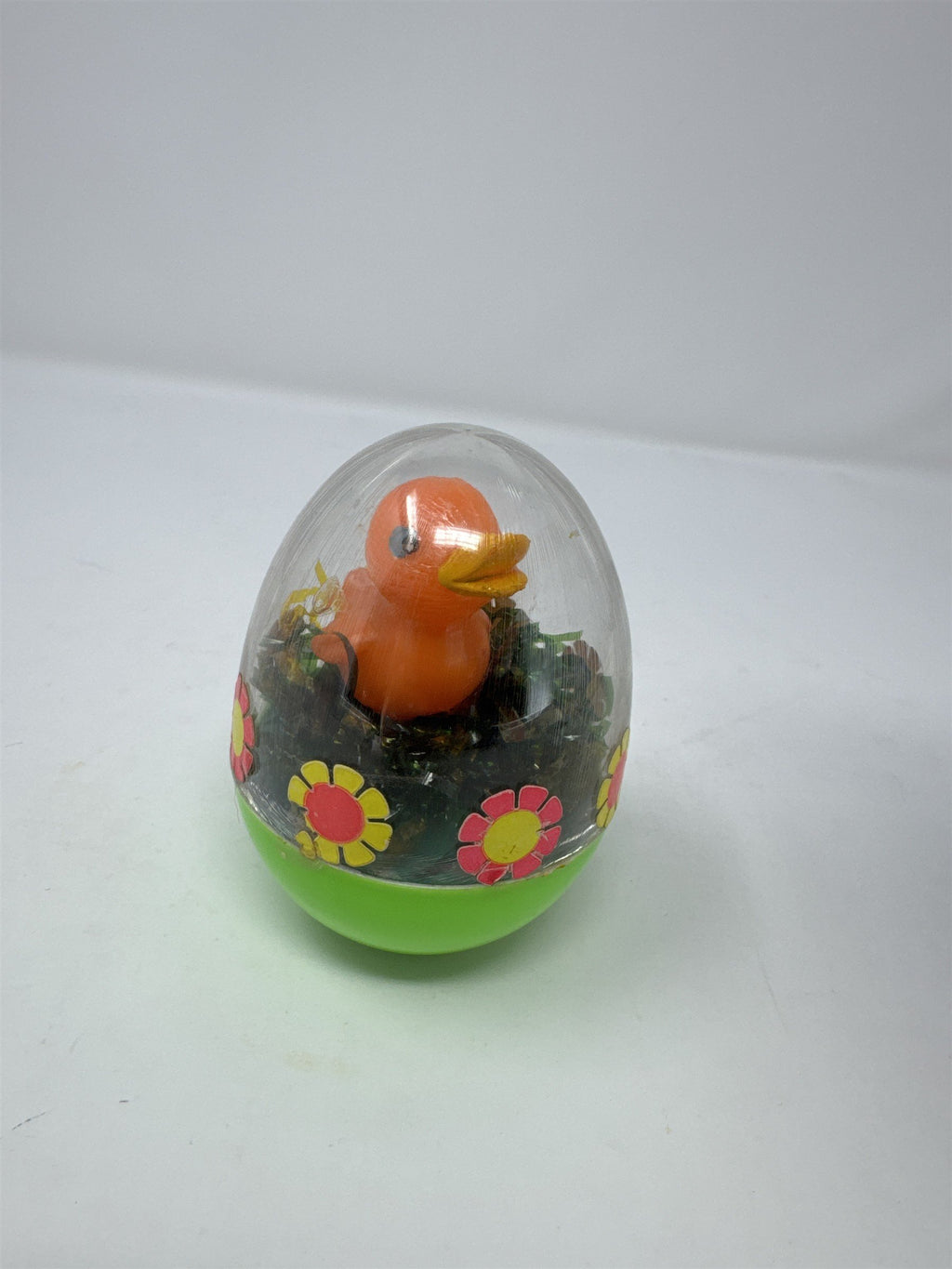 Vintage Easter Unlimited Duck in Egg Diorama Hong Kong Plastic Retro Toy
