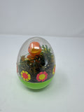 Vintage Easter Unlimited Duck in Egg Diorama Hong Kong Plastic Retro Toy 3"