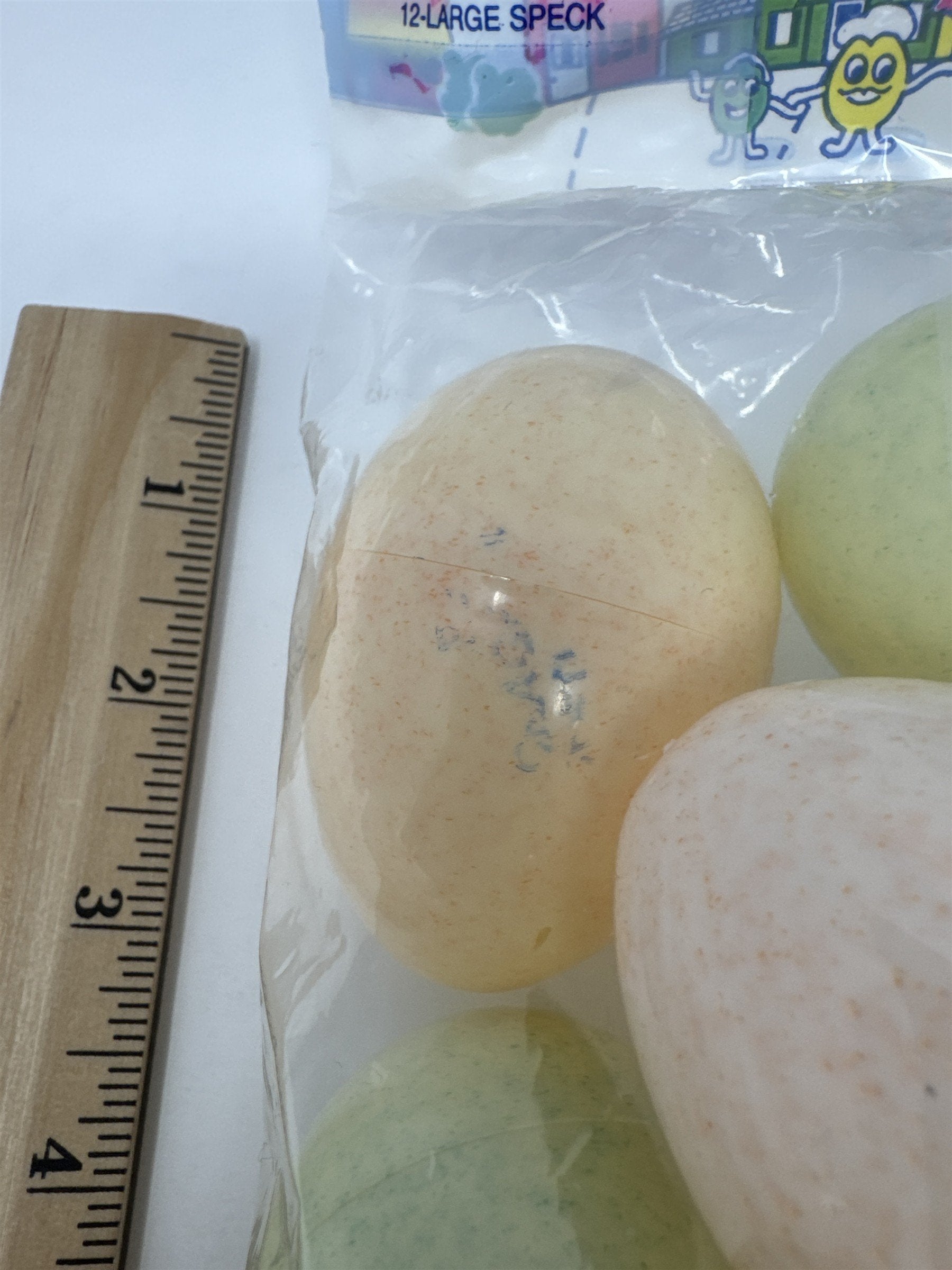 Vintage USA Eggsville Plastic Speckled Easter Eggs Set 12 Pastel Mottle Decor