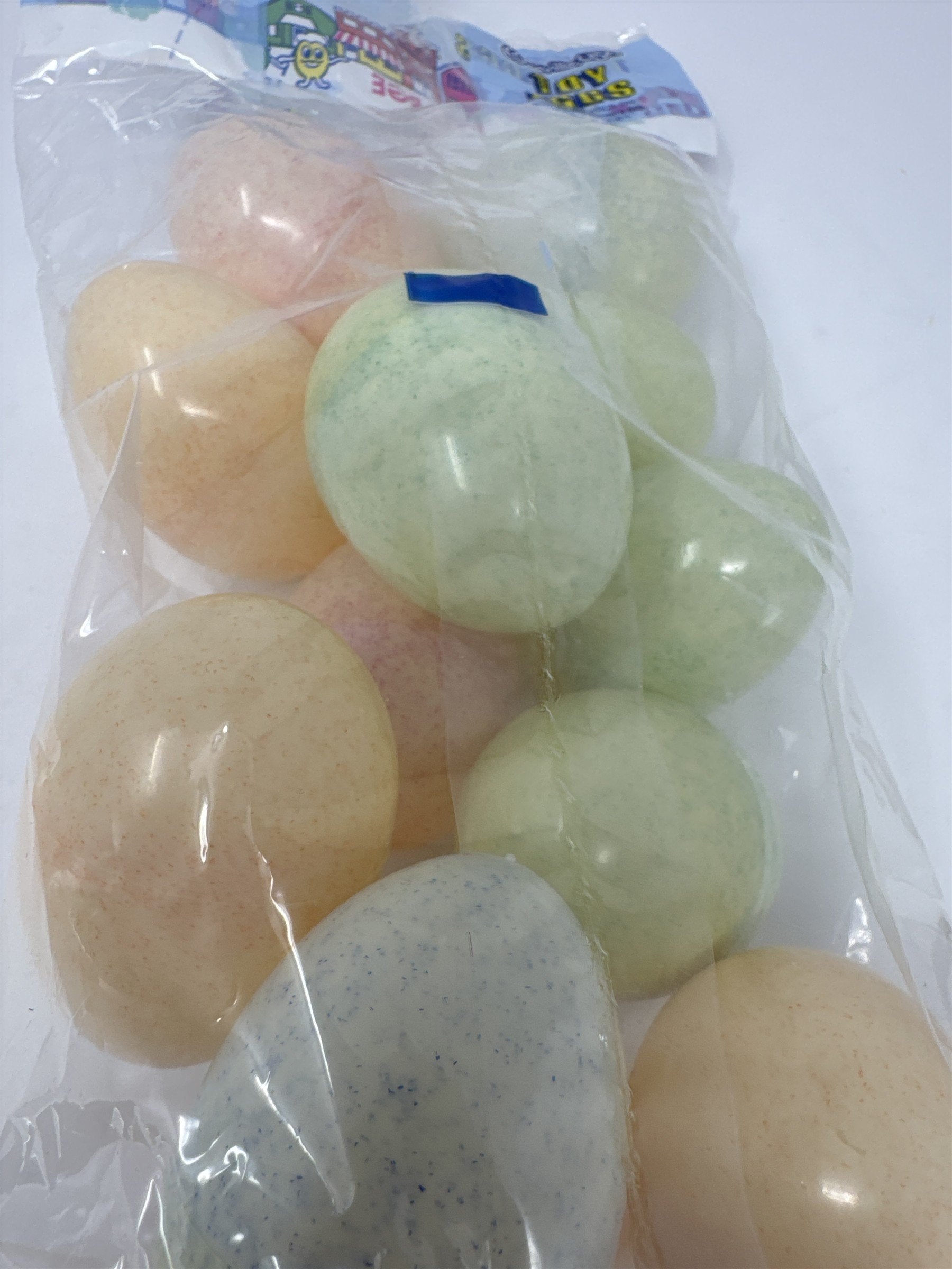 Vintage Eggsville USA Plastic Speckled Easter Eggs Set 12 Pastel Mottle Decor