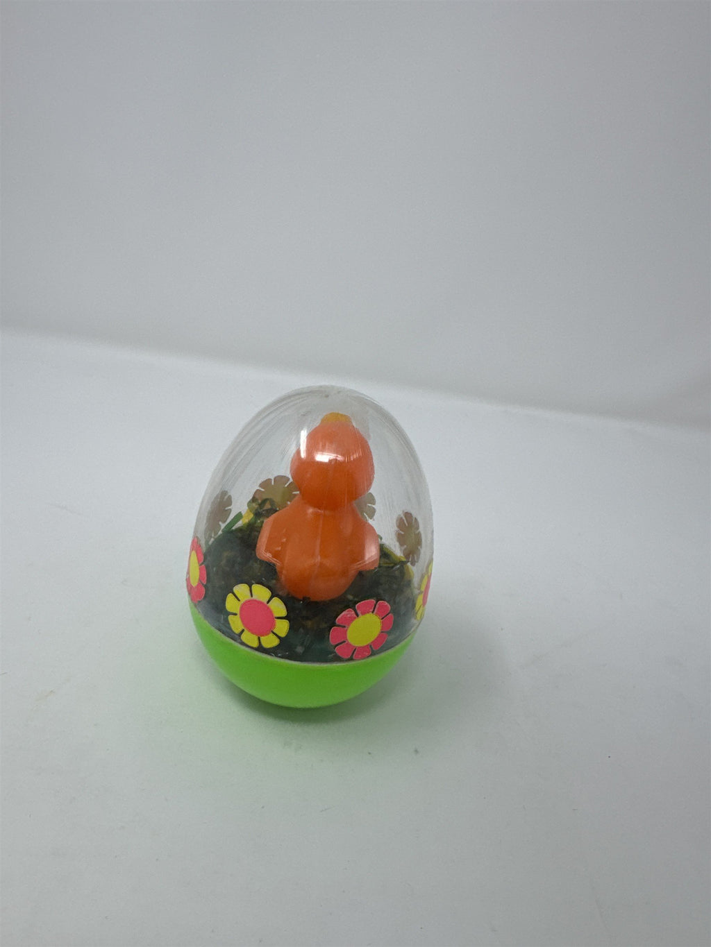 Vintage Easter Unlimited Duck in Egg Diorama Hong Kong Plastic Retro Toy Duck