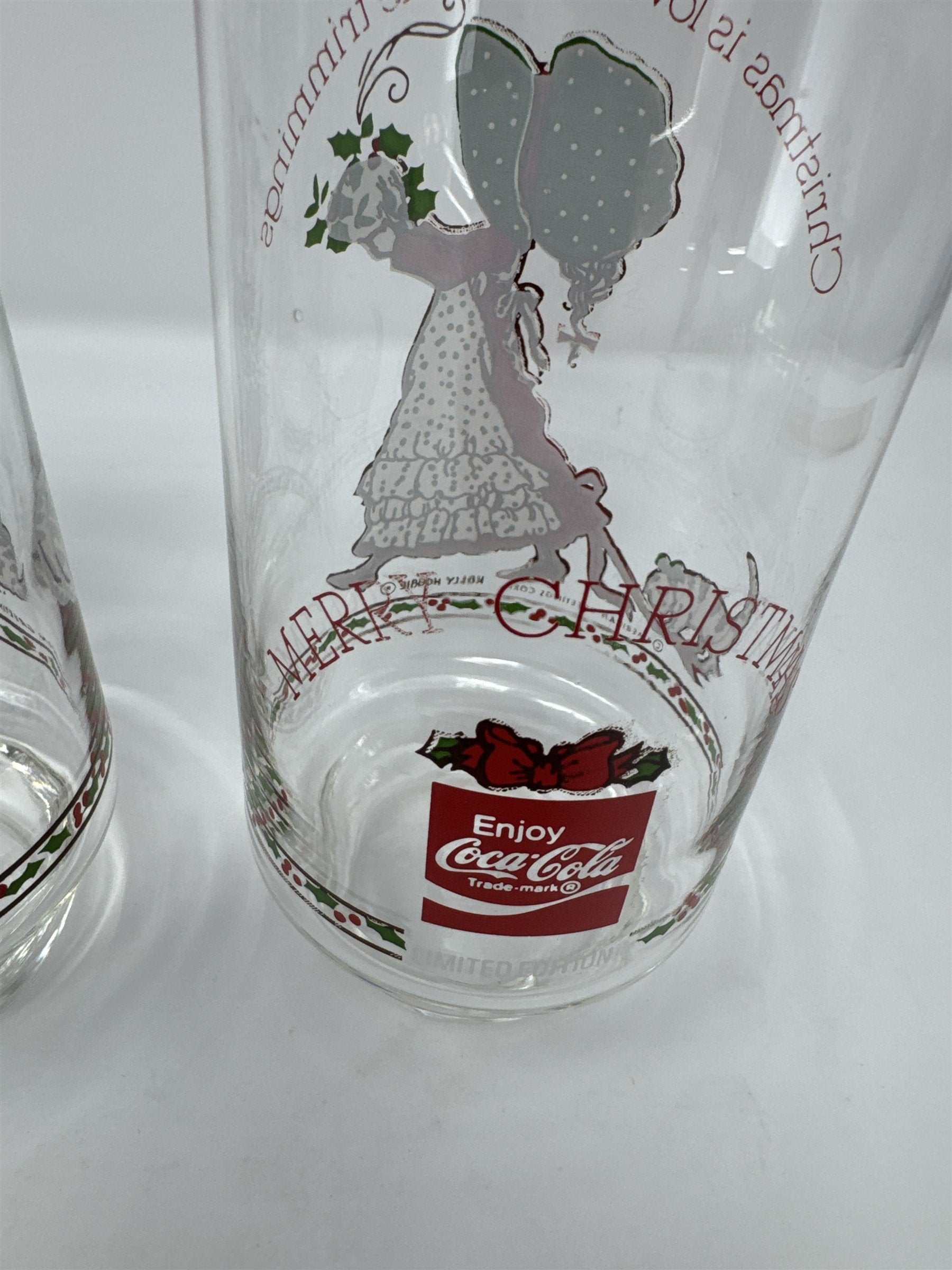 Set of 3 Vintage Holly Hobbie Coca Cola Glasses 1970s American Greetings Corp.