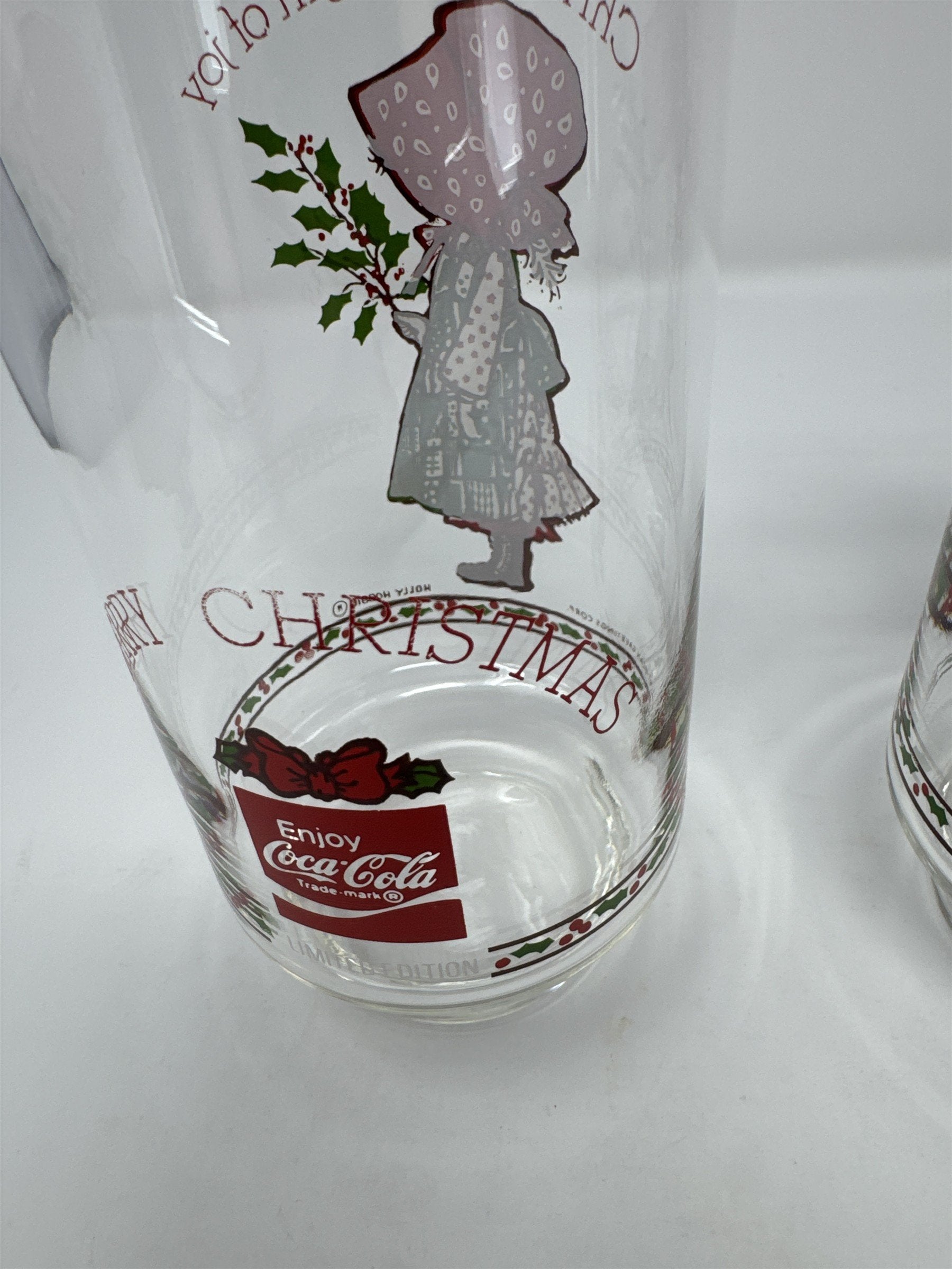 Set of 3 Vintage Holly Hobbie Coca Cola Glasses 1970s American Greetings Corp.
