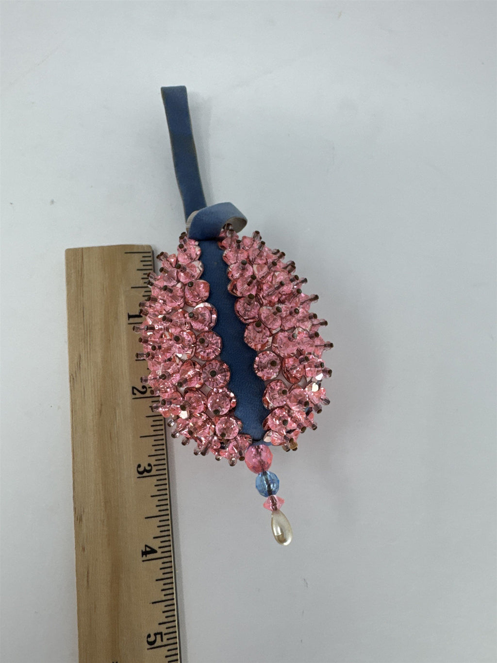 Vintage Sequined Styrofoam Easter Egg Diorama Handmade Push Pin Craft