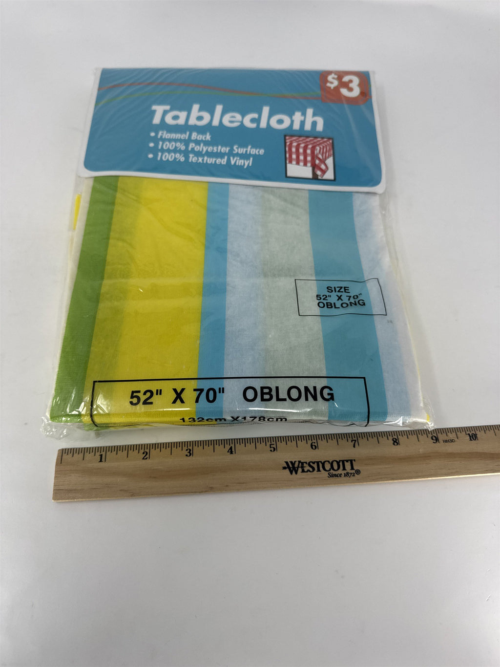 Vintage Kingsbridge Tablecloth Rectangular Polyester Flannel Back Nostalgic