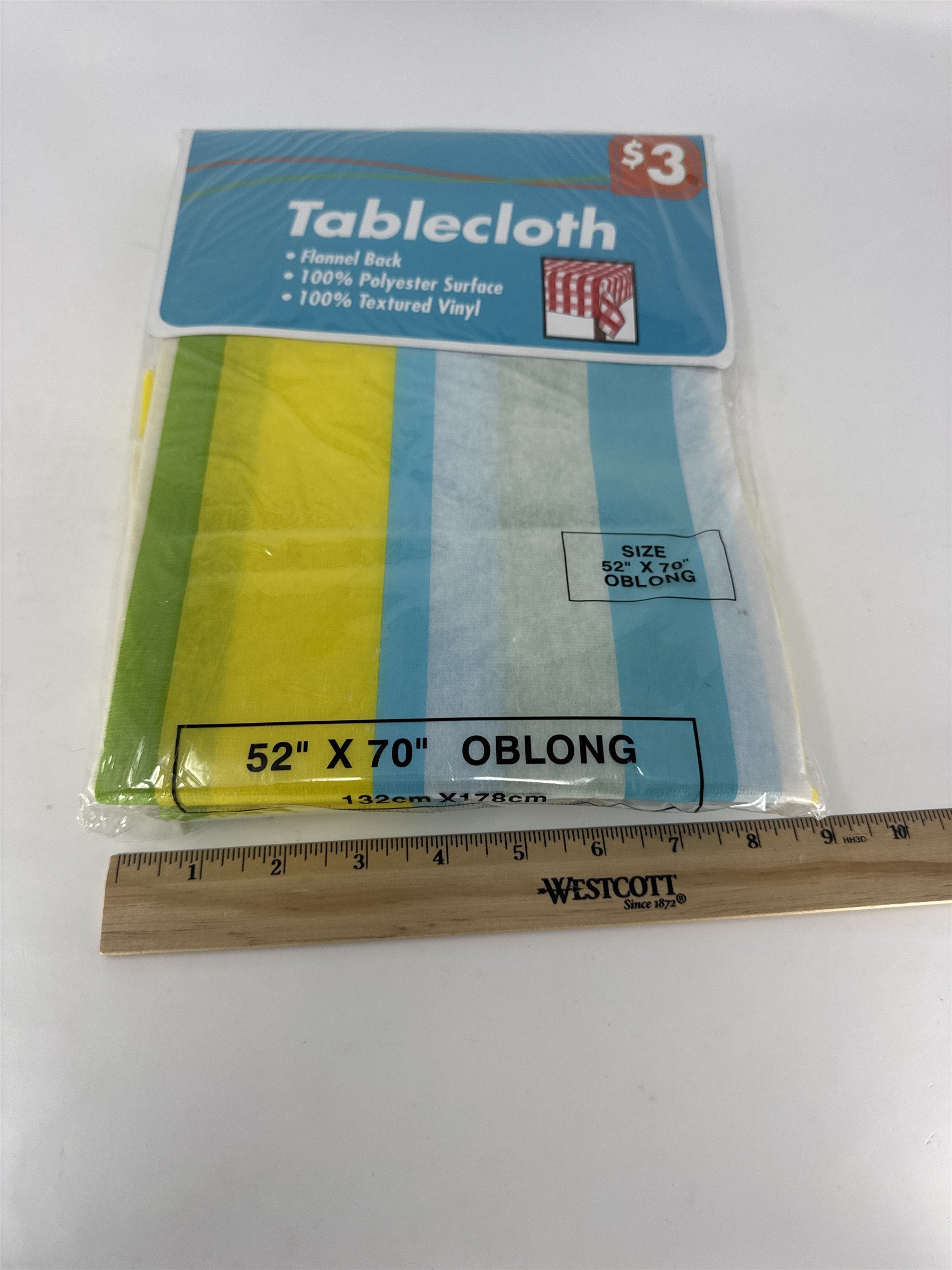 Vintage Kingsbridge Tablecloth Rectangular Polyester Flannel Back Nostalgic