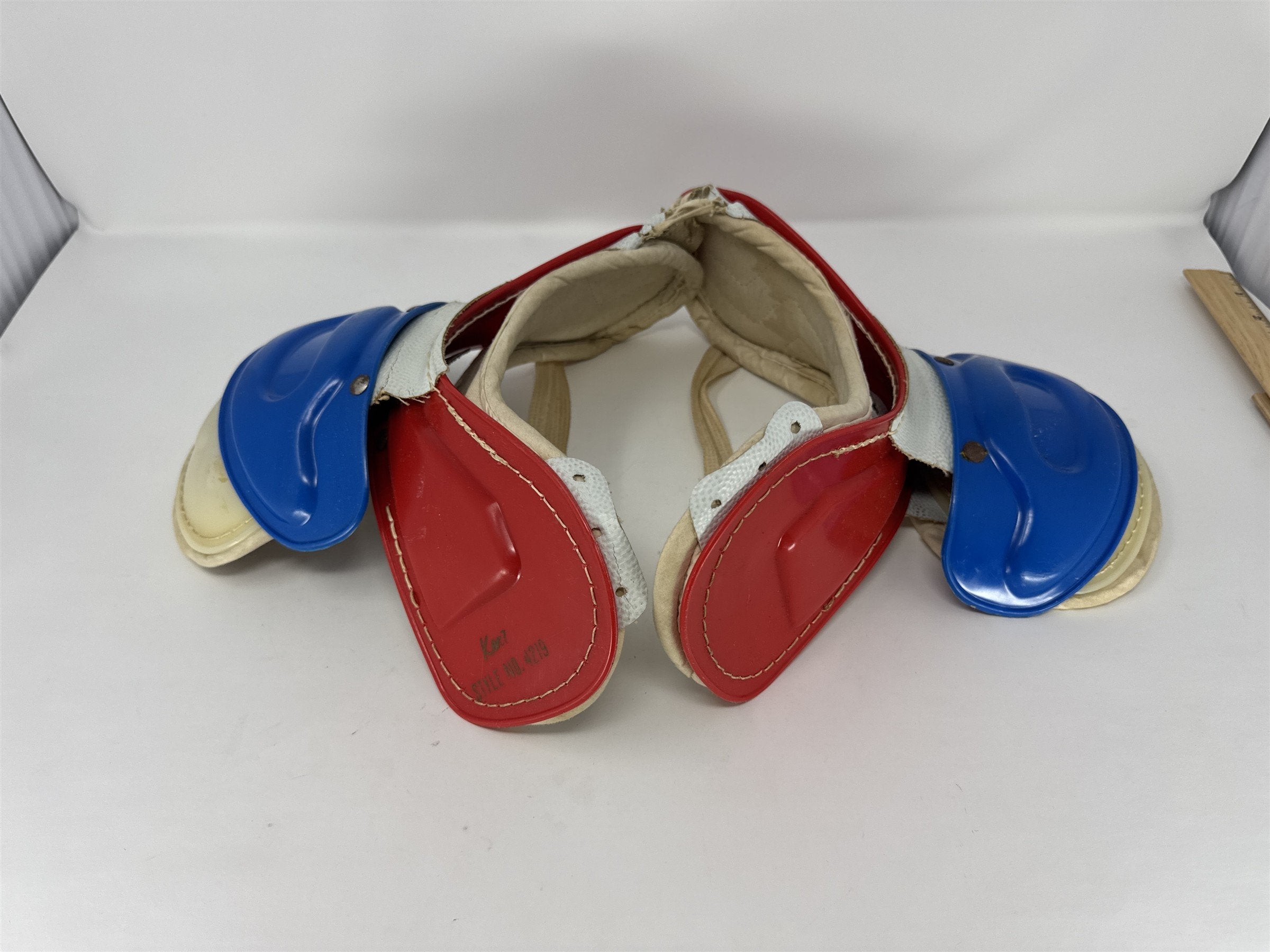 Vintage 1960s Youth Toy Football Shoulder Pads Child Costume Play Set Retro