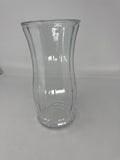 Vintage Clear Body Co. Table Vase Faceted Curved Glass Table Vase