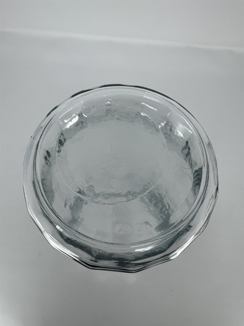 Vintage Clear Body Co. Table Vase Faceted Curved Glass Table Vase
