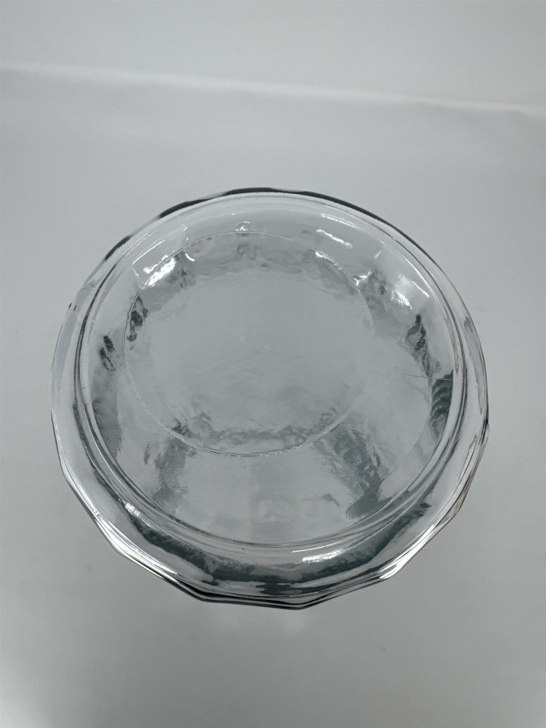 Vintage Clear Body Co. Table Vase Faceted Curved Glass Table Vase