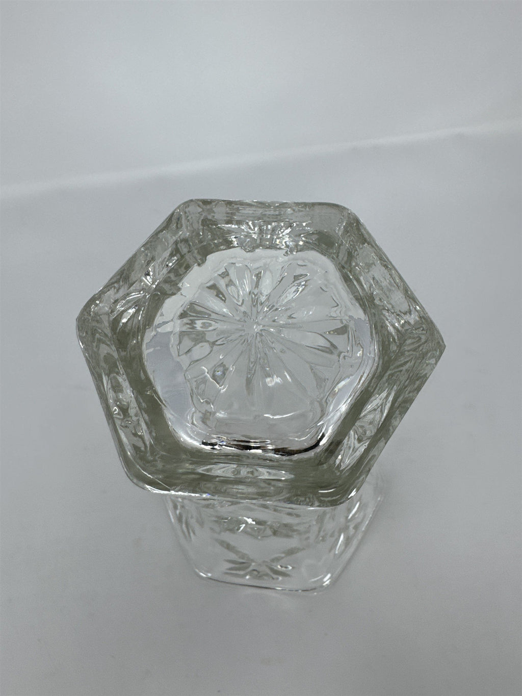 Vintage Anchor Hocking Star of David Glass Vase Early American Prescut EAPC