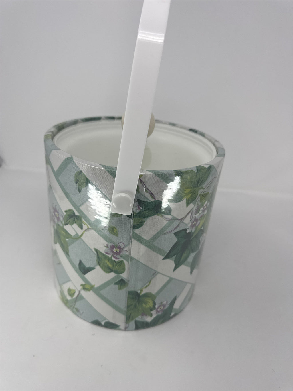 Vintage Kraftware Insulated Ice Bucket Floral Pattern Mid Century Barware