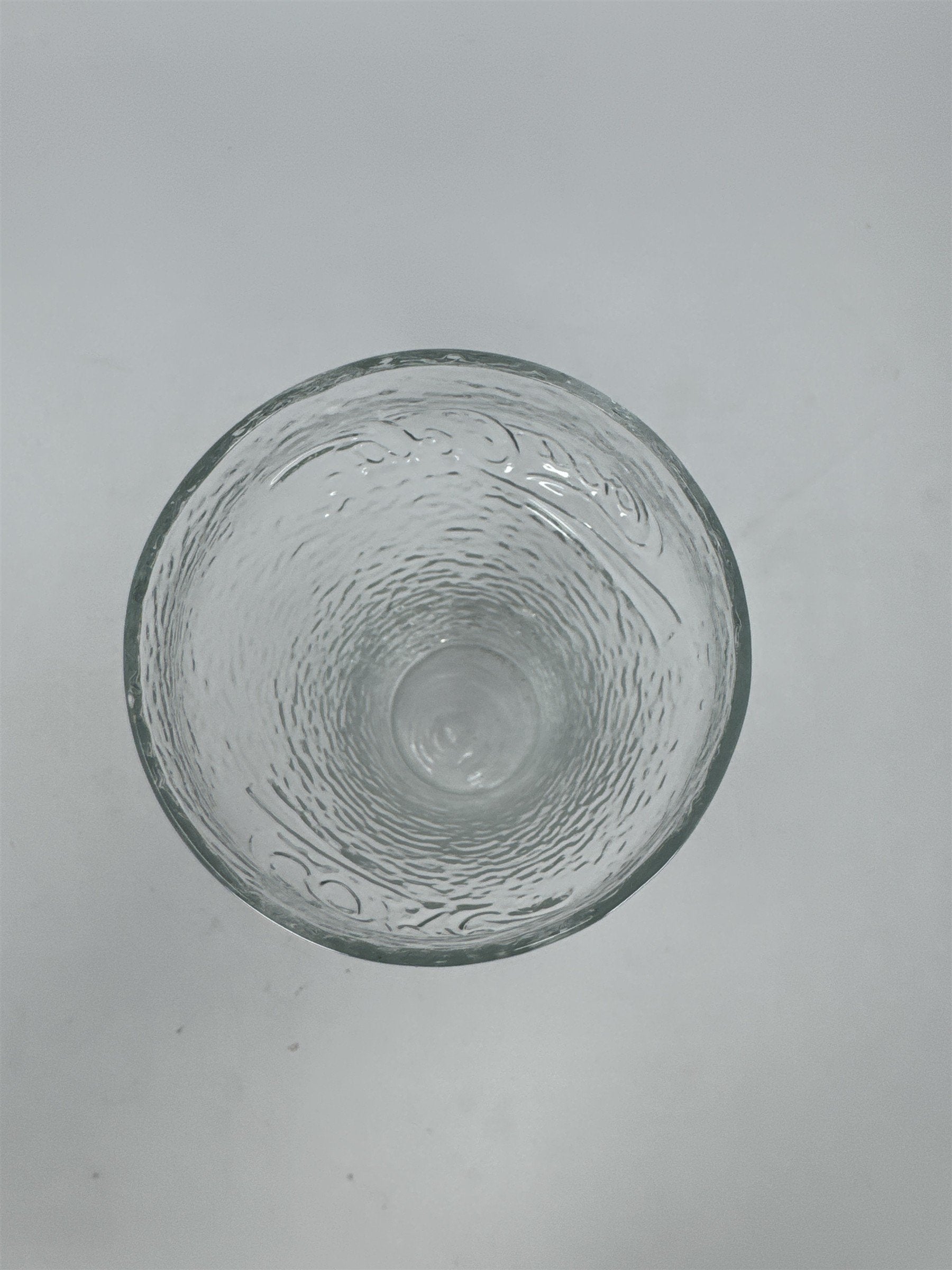 Vintage Coca Cola Coke Glass Hammered Pebbled Textured Clear Soda Fountain 6"