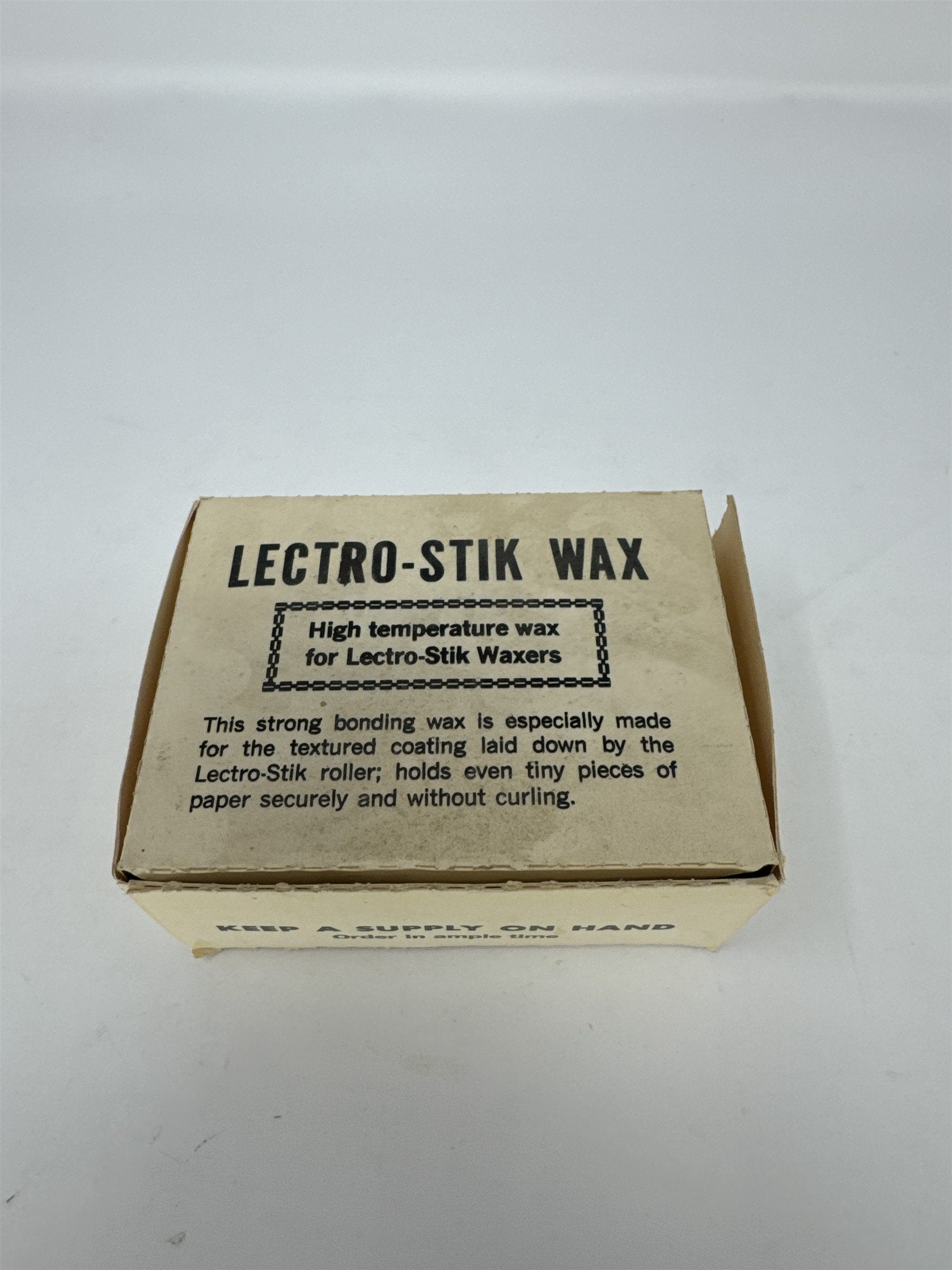 Lectro-Stik Wax Vintage High Temperature Bonding Wax for Lectro-Stik Waxers