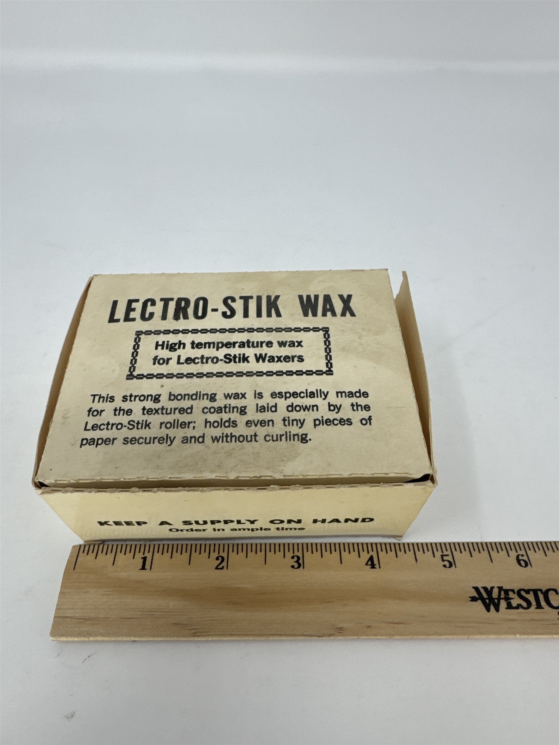 Lectro-Stik Wax Vintage High Temperature Bonding Wax for Lectro-Stik Waxers