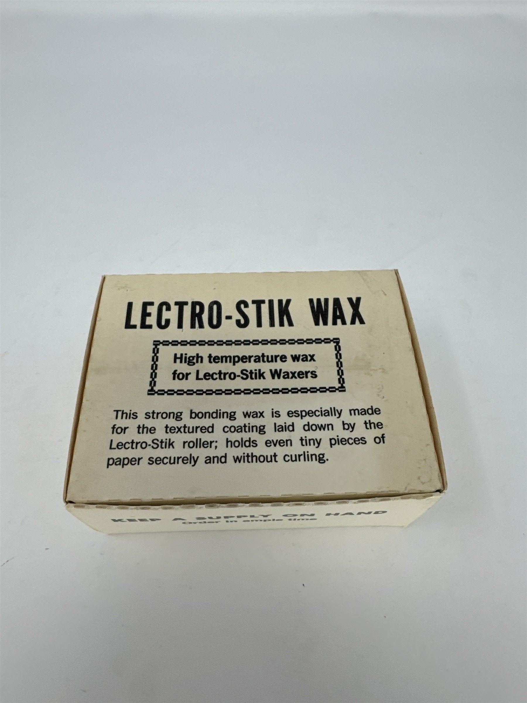 Lectro-Stik Wax Vintage High Temperature Bonding Wax for Lectro-Stik Waxers NOS