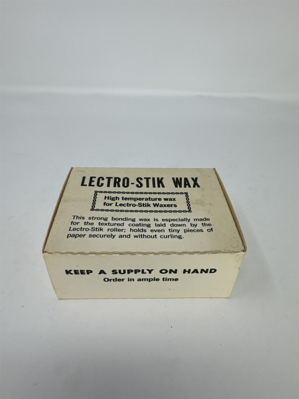 Lectro-Stik Wax Vintage High Temperature Bonding Wax for Lectro-Stik Waxers NOS