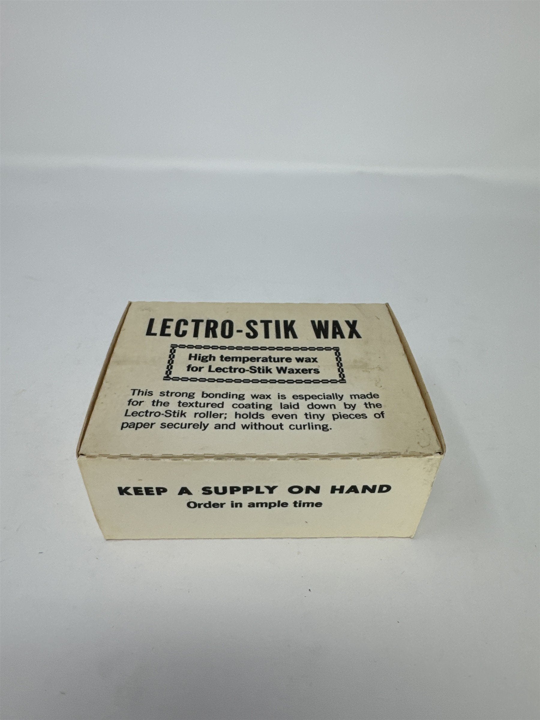 Lectro-Stik Wax Vintage High Temperature Bonding Wax for Lectro-Stik Waxers NOS