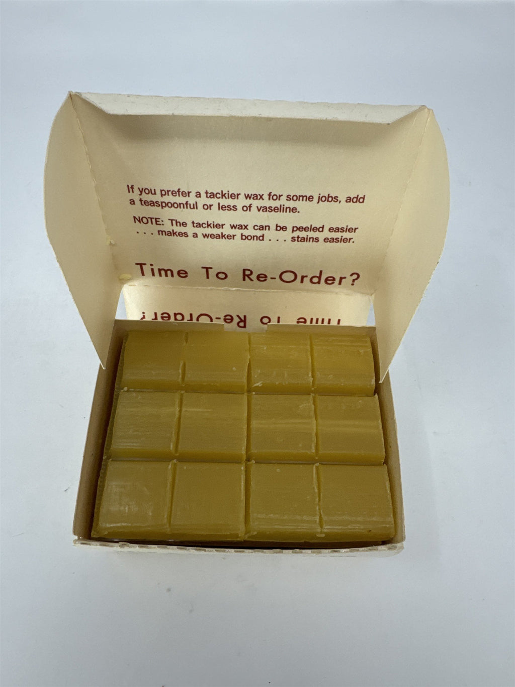 Lectro-Stik Wax Vintage High Temperature Bonding Wax for Lectro-Stik Waxers NOS