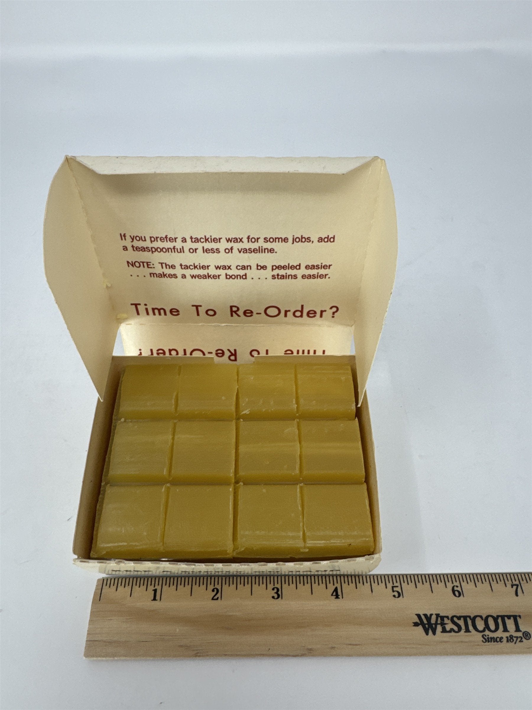 Lectro-Stik Wax Vintage High Temperature Bonding Wax for Lectro-Stik Waxers NOS