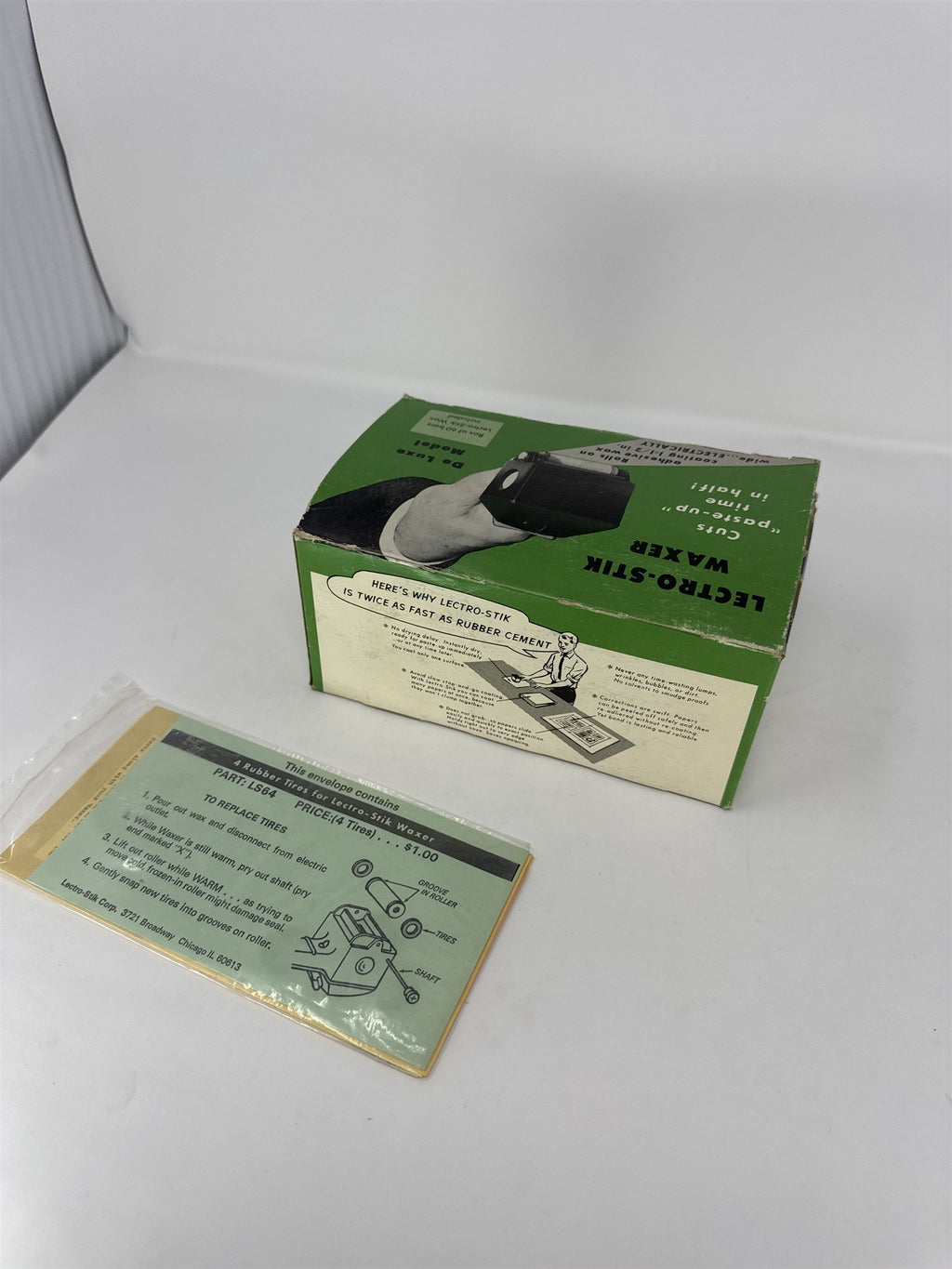 EMPTY BOX for Lectro-Stik Waxer De Luxe Model & LS64 Rubber Nostalgic Box